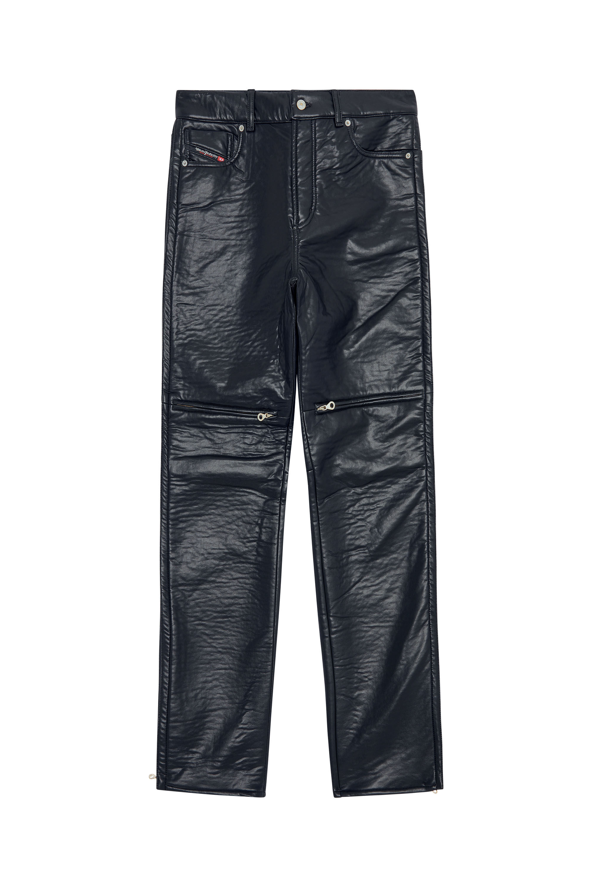 Diesel Sportswear Trousers - Men - Black Dual-Fabric Zipped Narc