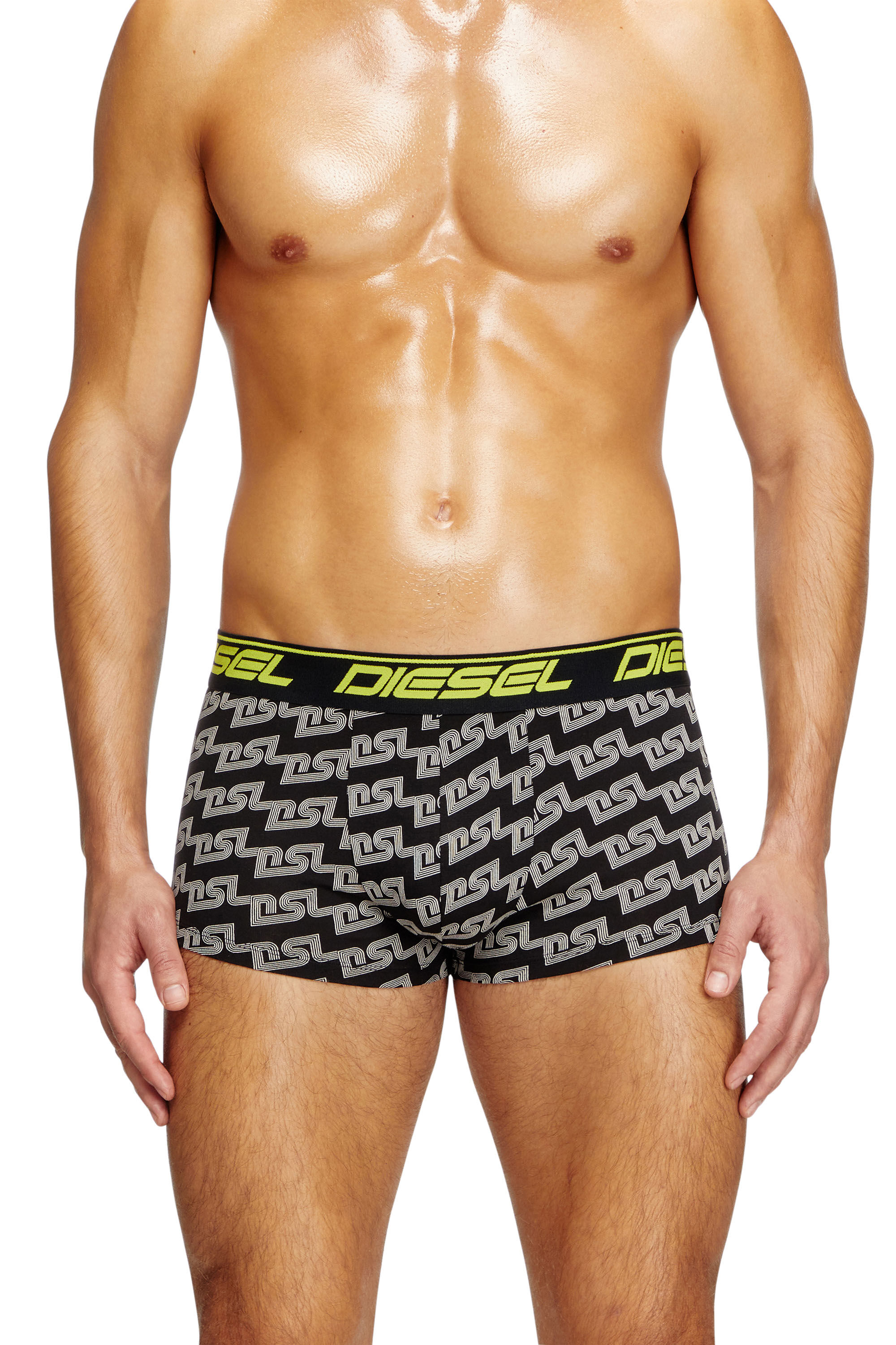 Diesel - UMBX-DAMIEN, Man's Boxer briefs with splatter print in Black/Yellow - 1