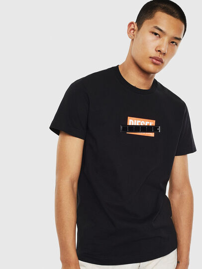 T-DIEGO-S7, Black/Orange Diesel - T-DIEGO-S7, Black/Orange - T-Shirts - Image 1