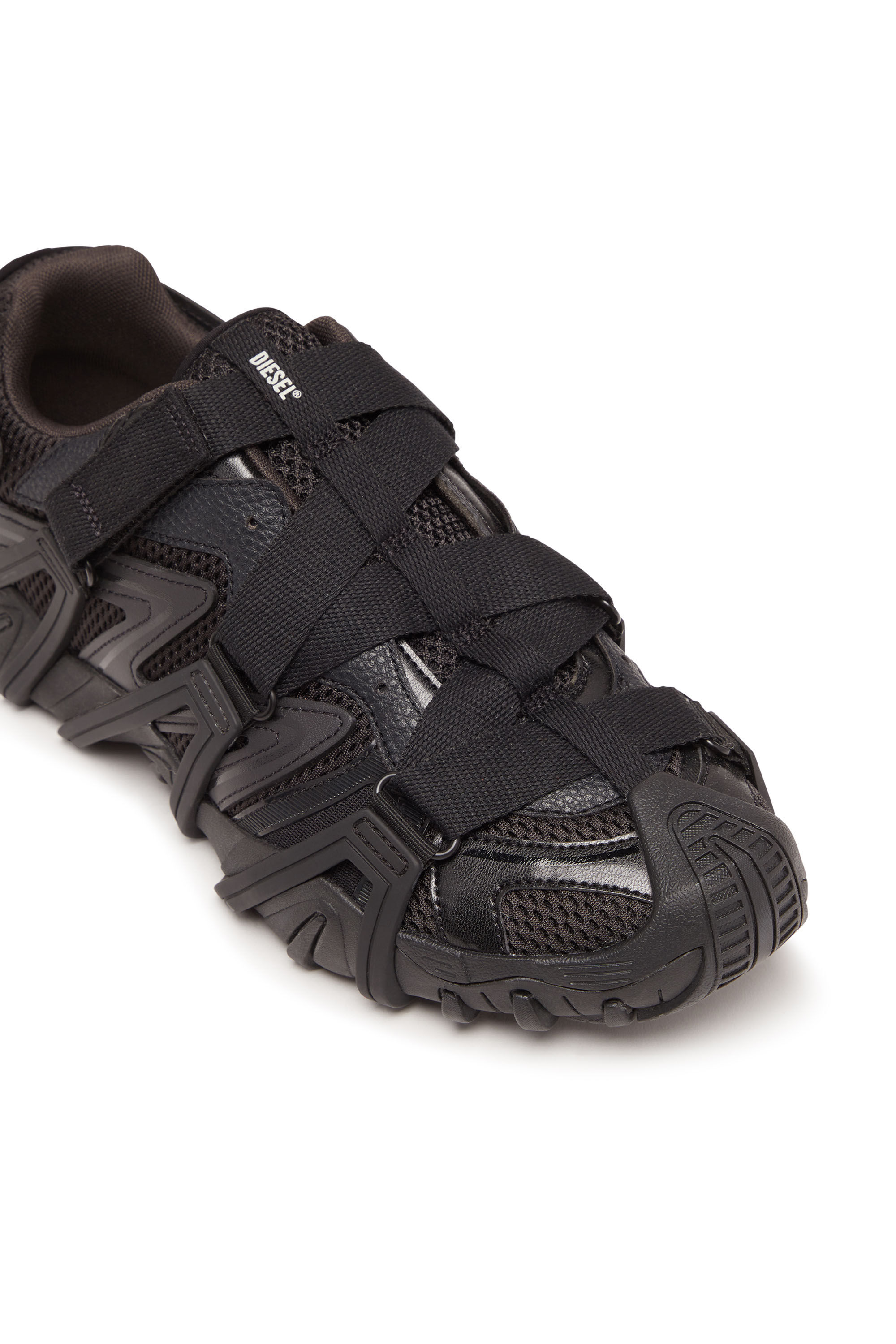 Diesel - S-PROTOTYPE-CR, Man's S-Prototype-CR - Caged sneakers in mesh and leather in Black - 6