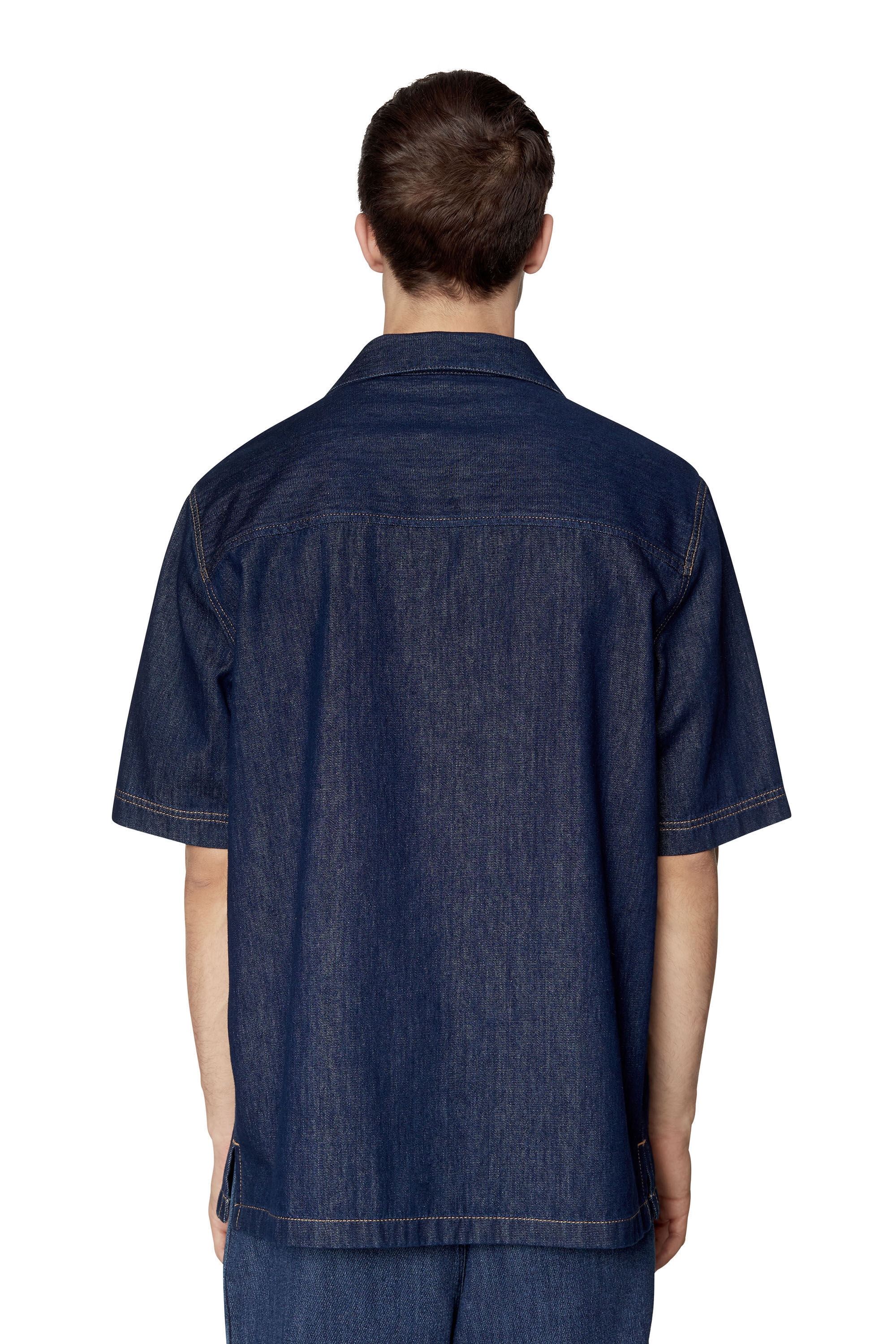 DIESEL D-PAROSHORT SHIRT デニム半袖シャツ L メンズ シャツ 半袖 デニム D-PAROSHORT SHIRT（シャツ/ブラウス