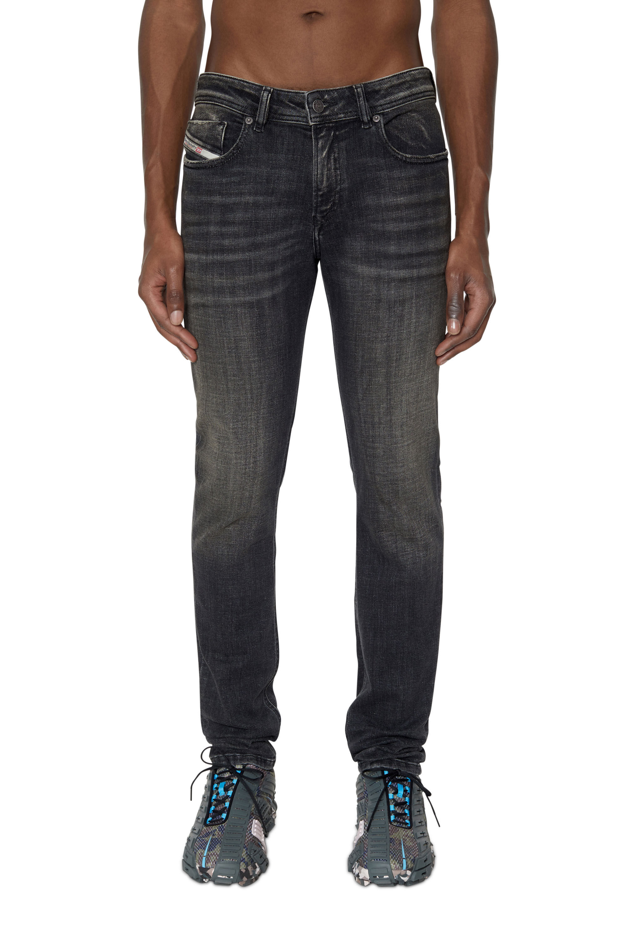 Diesel - 1979 Sleenker 09D88 Skinny Jeans, Negro/Gris oscuro - Image 3