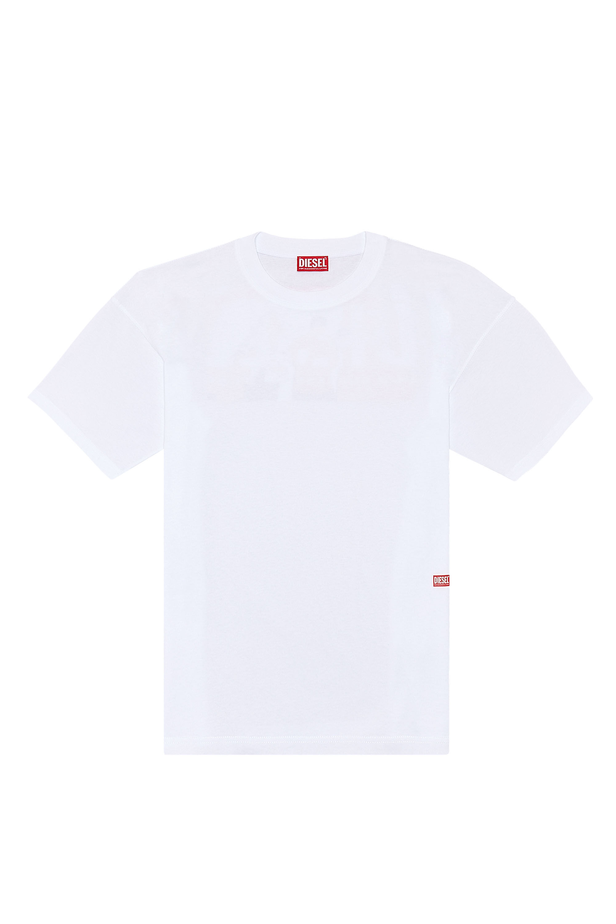 Men's graphic T-shirt with photo print logo | White | Diesel