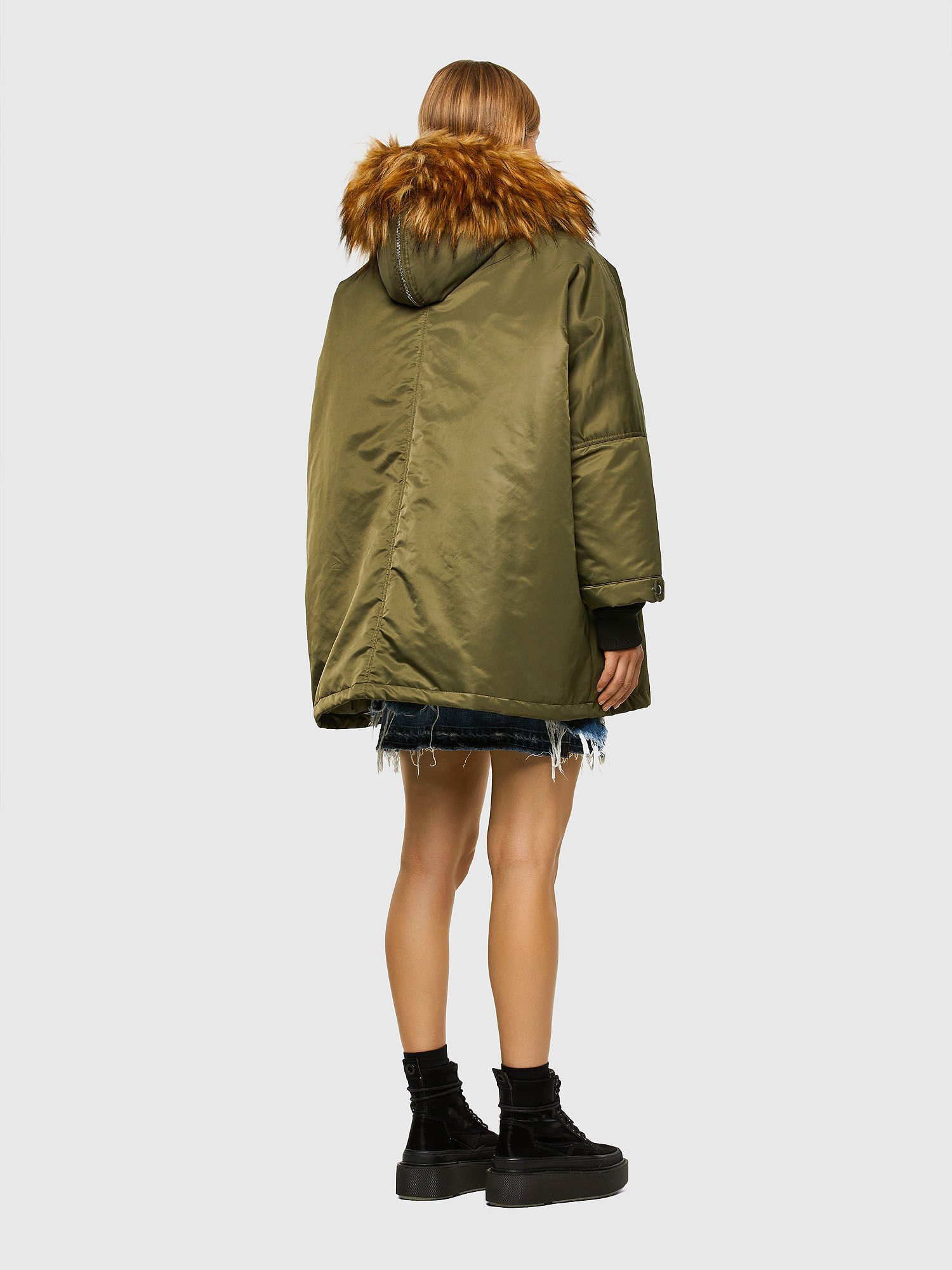 W-FLORES Woman: Hooded jacket with detachable padding | Diesel