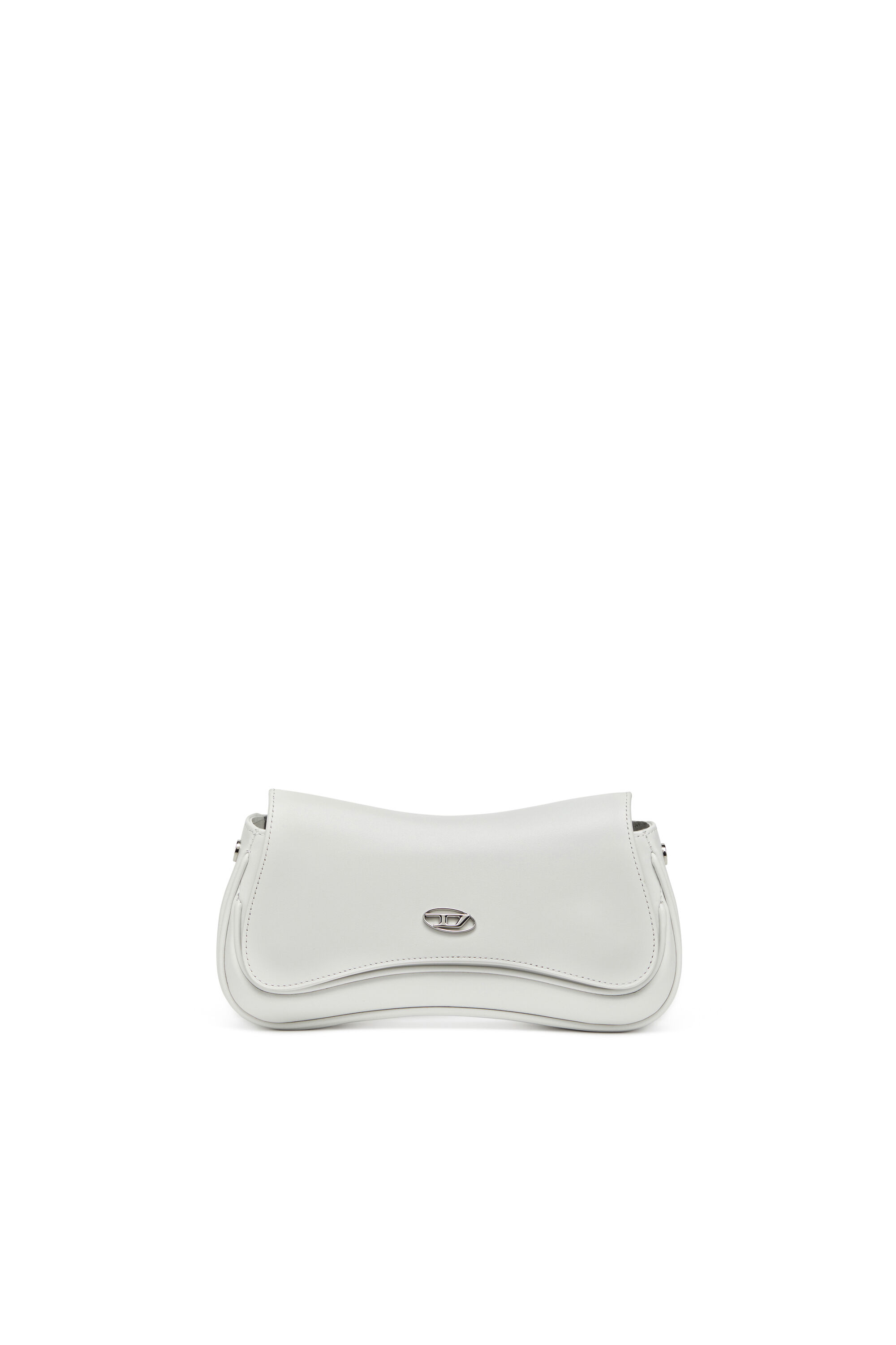 Diesel - PLAY CLUTCH, Play-Bolso de hombro de cuero semibrillante Mujer in Blanco - 1