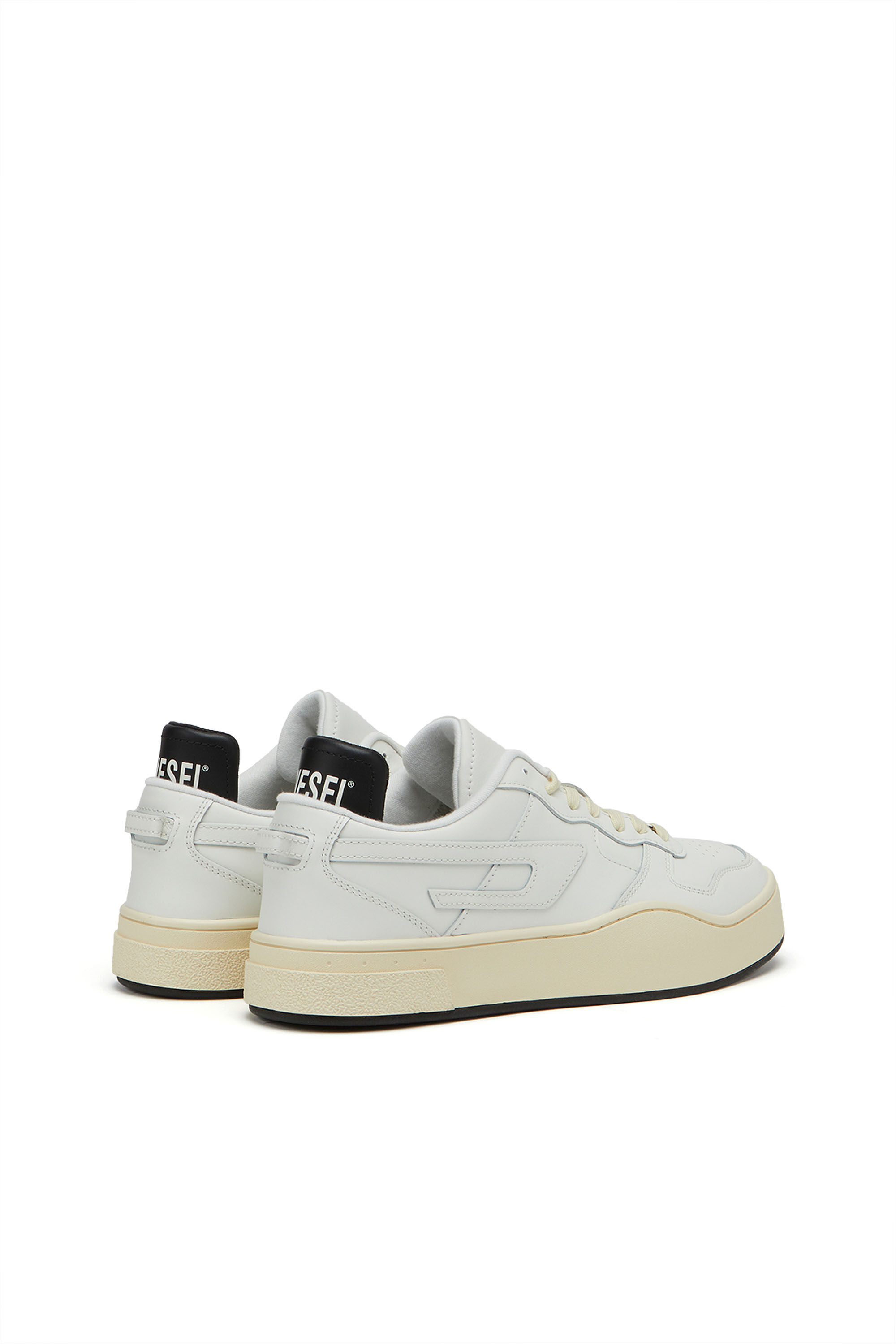 S-UKIYO LOW Man: Leather low-top sneakers with D logo | Diesel