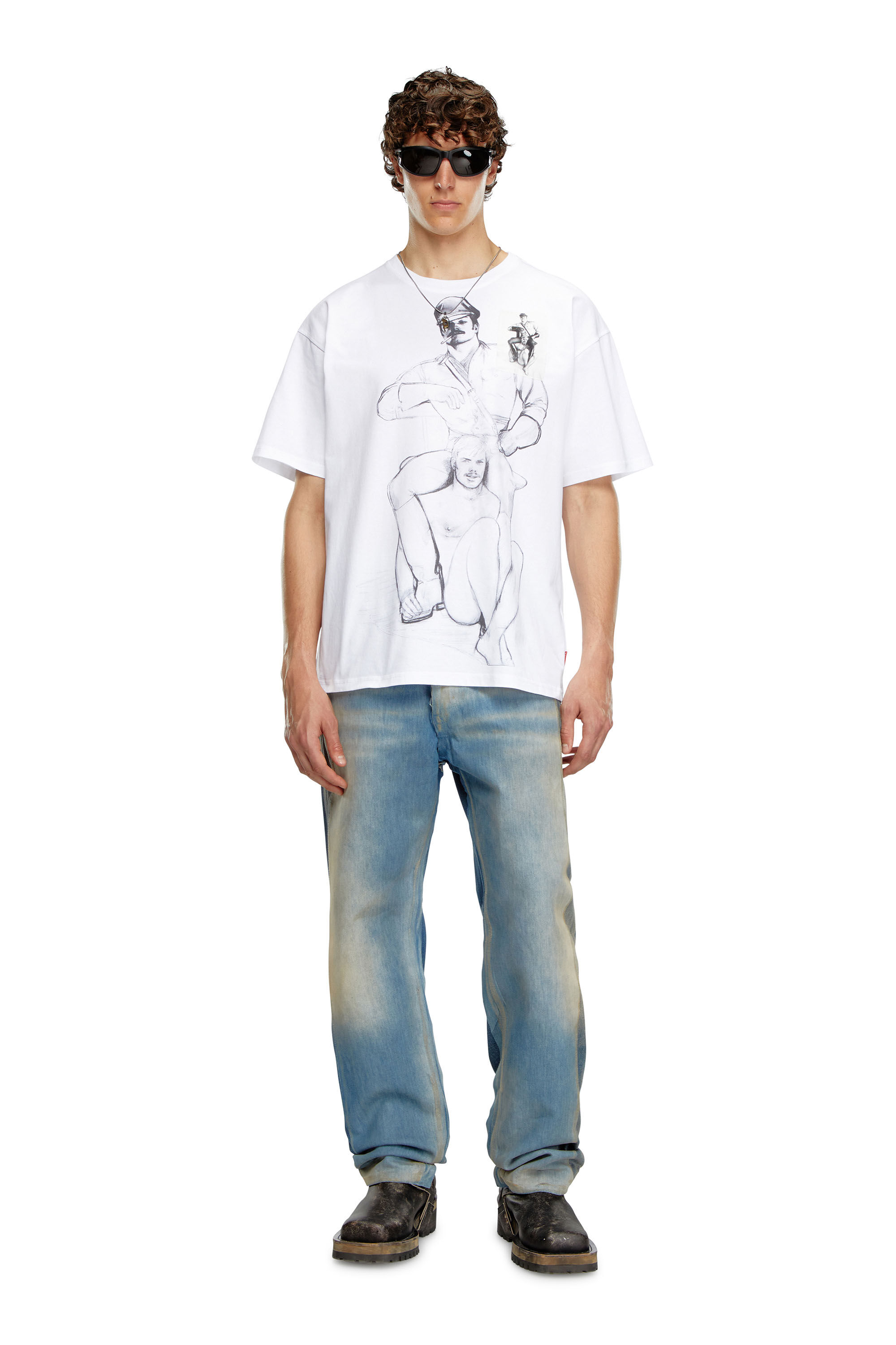 Women's T-shirt with prints and patches | White | Diesel