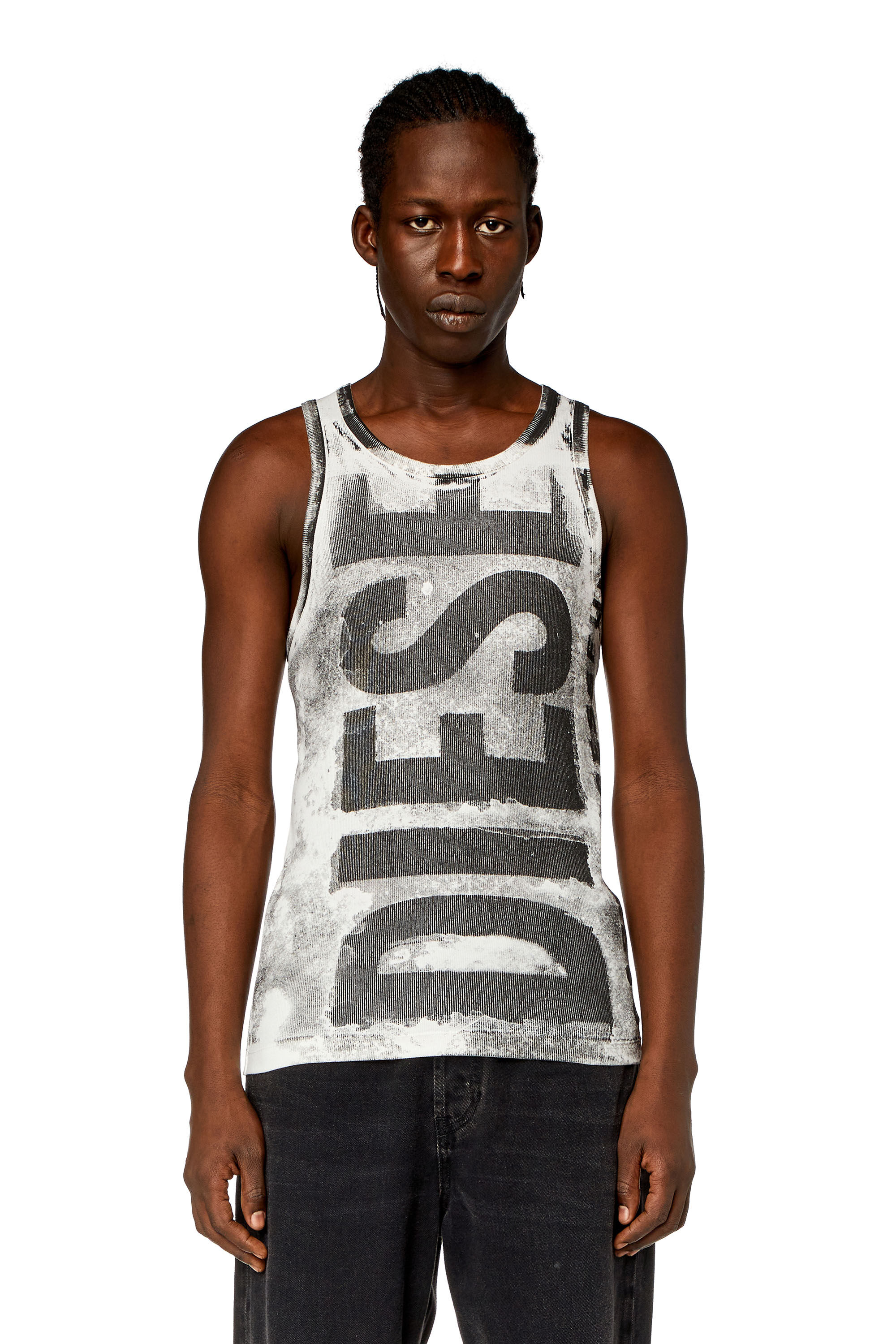 いま人気のアイテム with top Tank Men's maxi Diesel | Multicolor | logos bleeding トップス