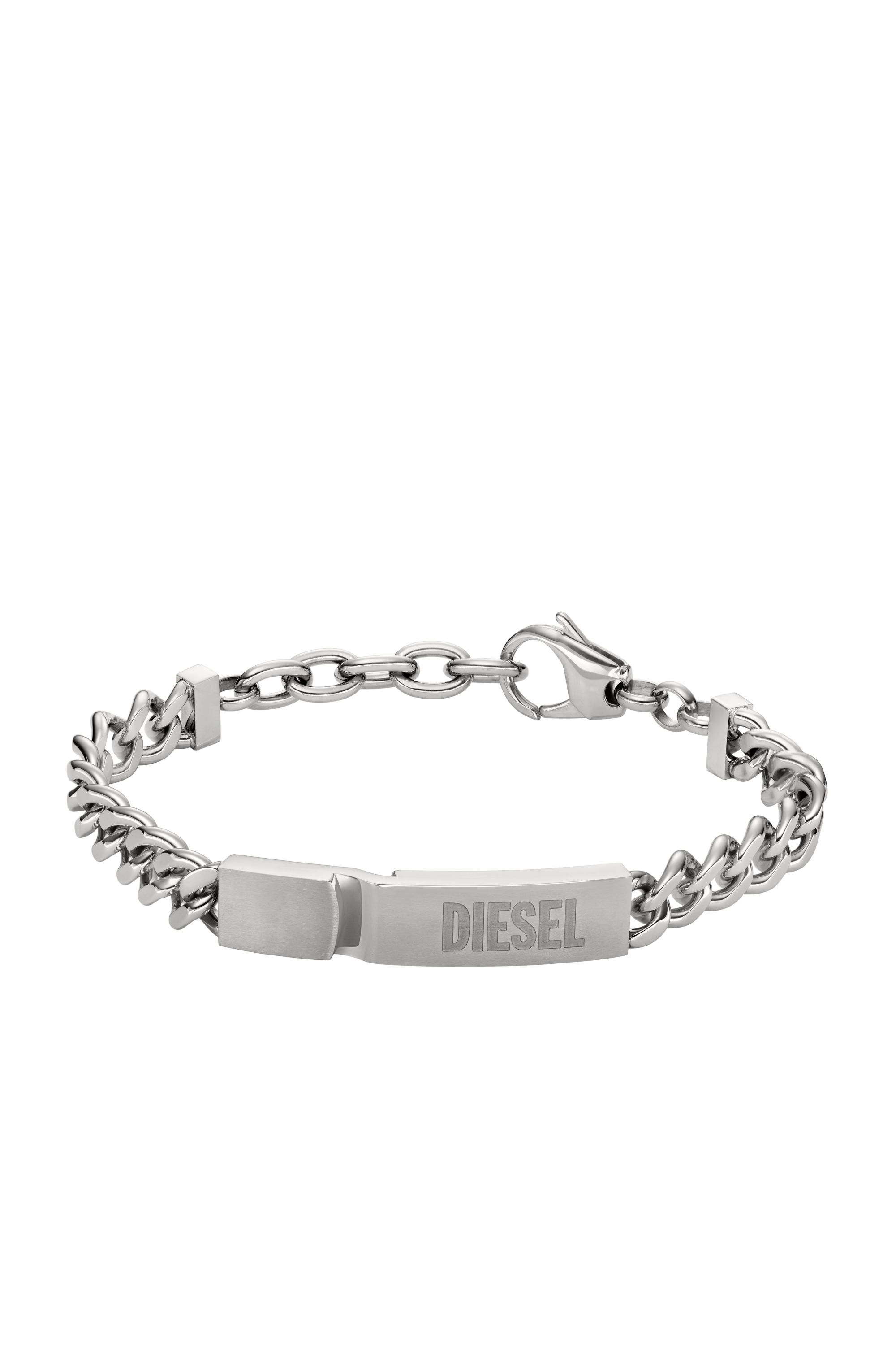 Diesel - DX0966, Pulsera con etiqueta Hombre in Plateado - 1