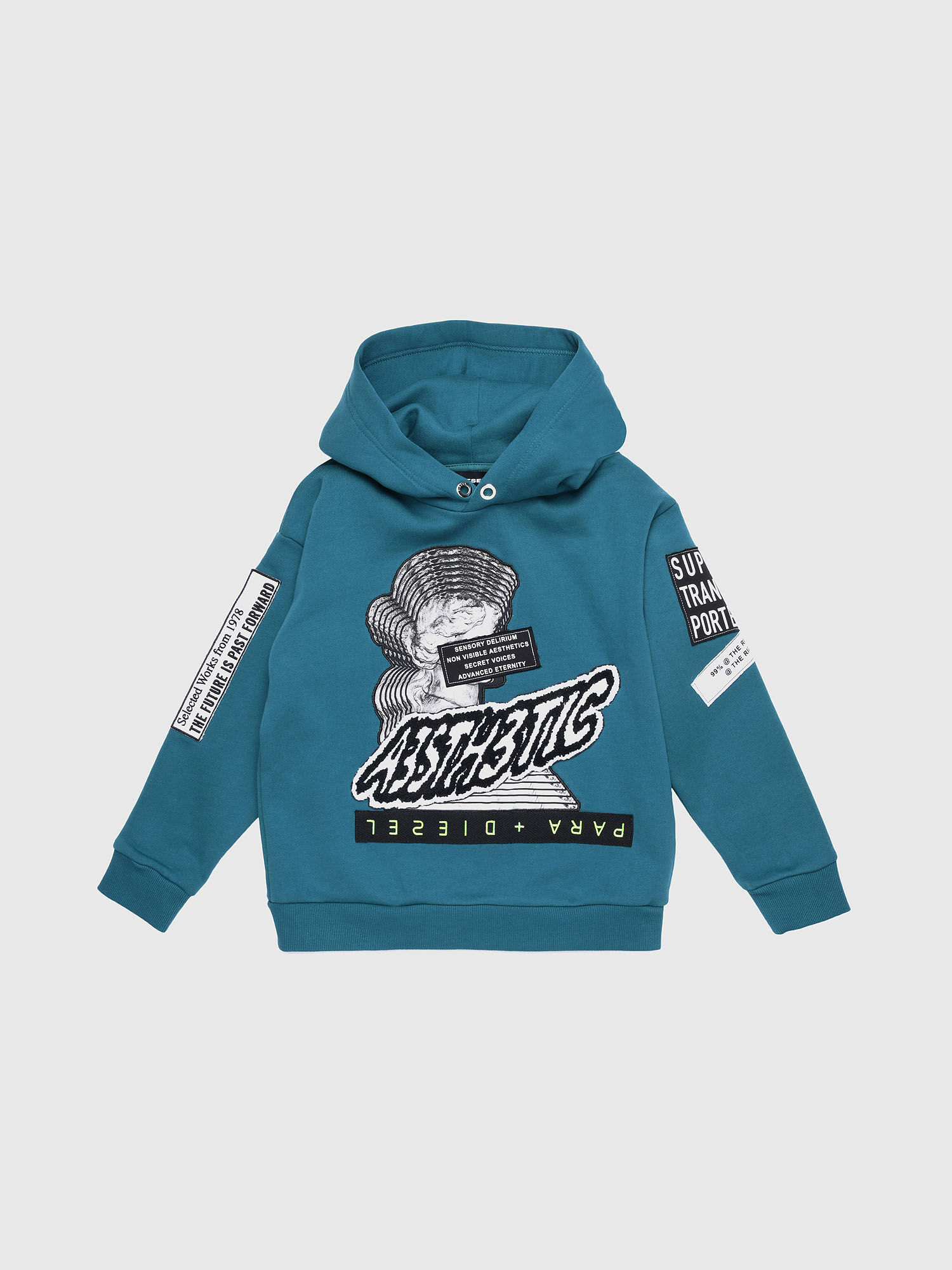 SJACKYA OVER Boy Hoodie with a3sth3tic patch Diesel