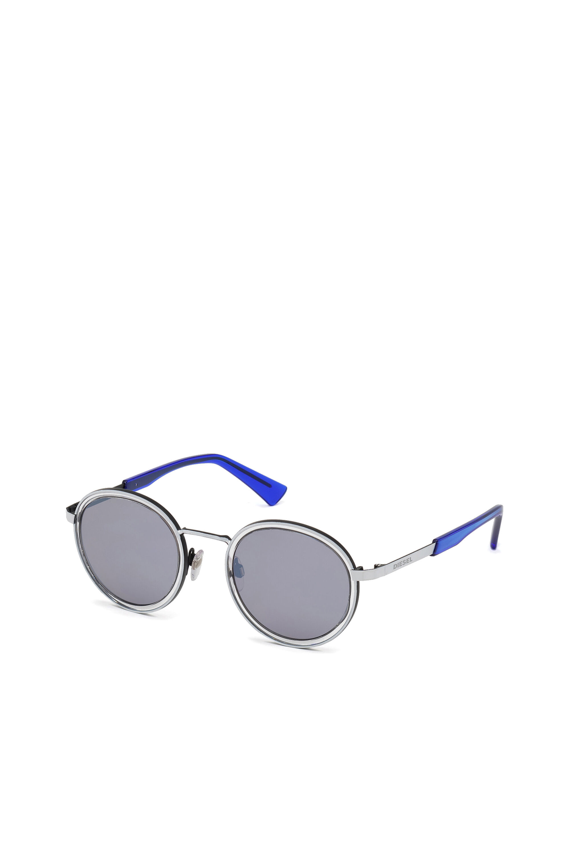 Diesel - DL0321, Unisex's Unisex glasses in metal with "Pride" theme in Grey/Blue - 2