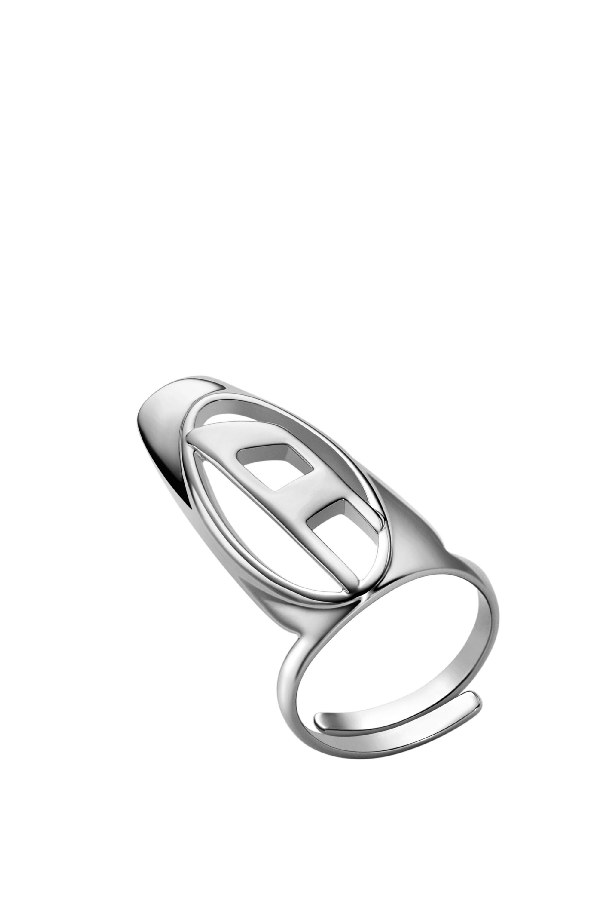 Women's Silver-tone brass nail ring | Silver | Diesel