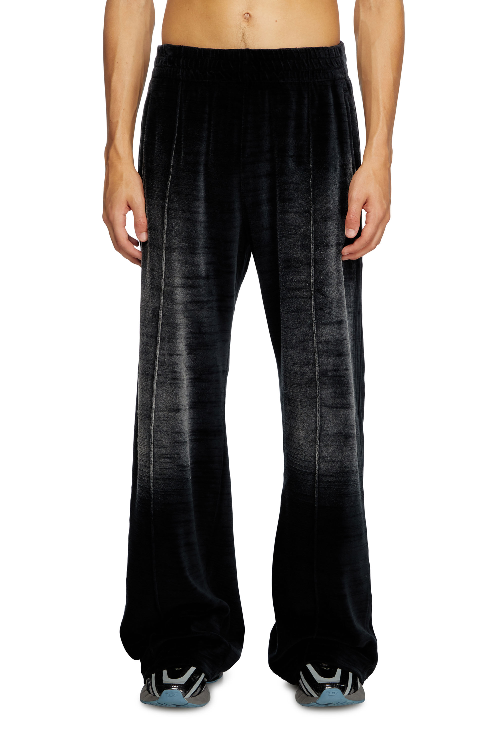 Men's Faded velvet track pants | Black | Diesel