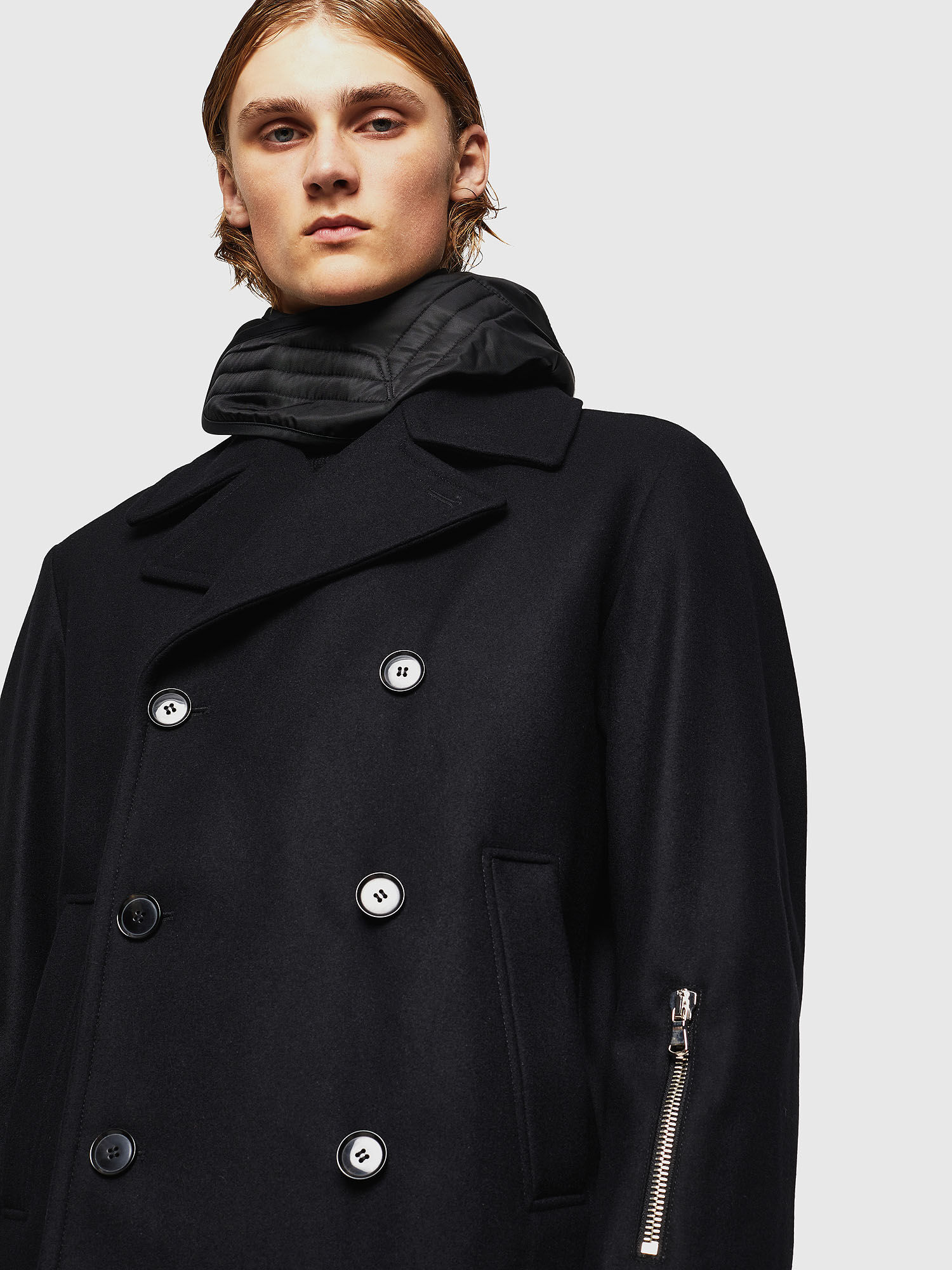 Hooded peacoat new arrivals mens