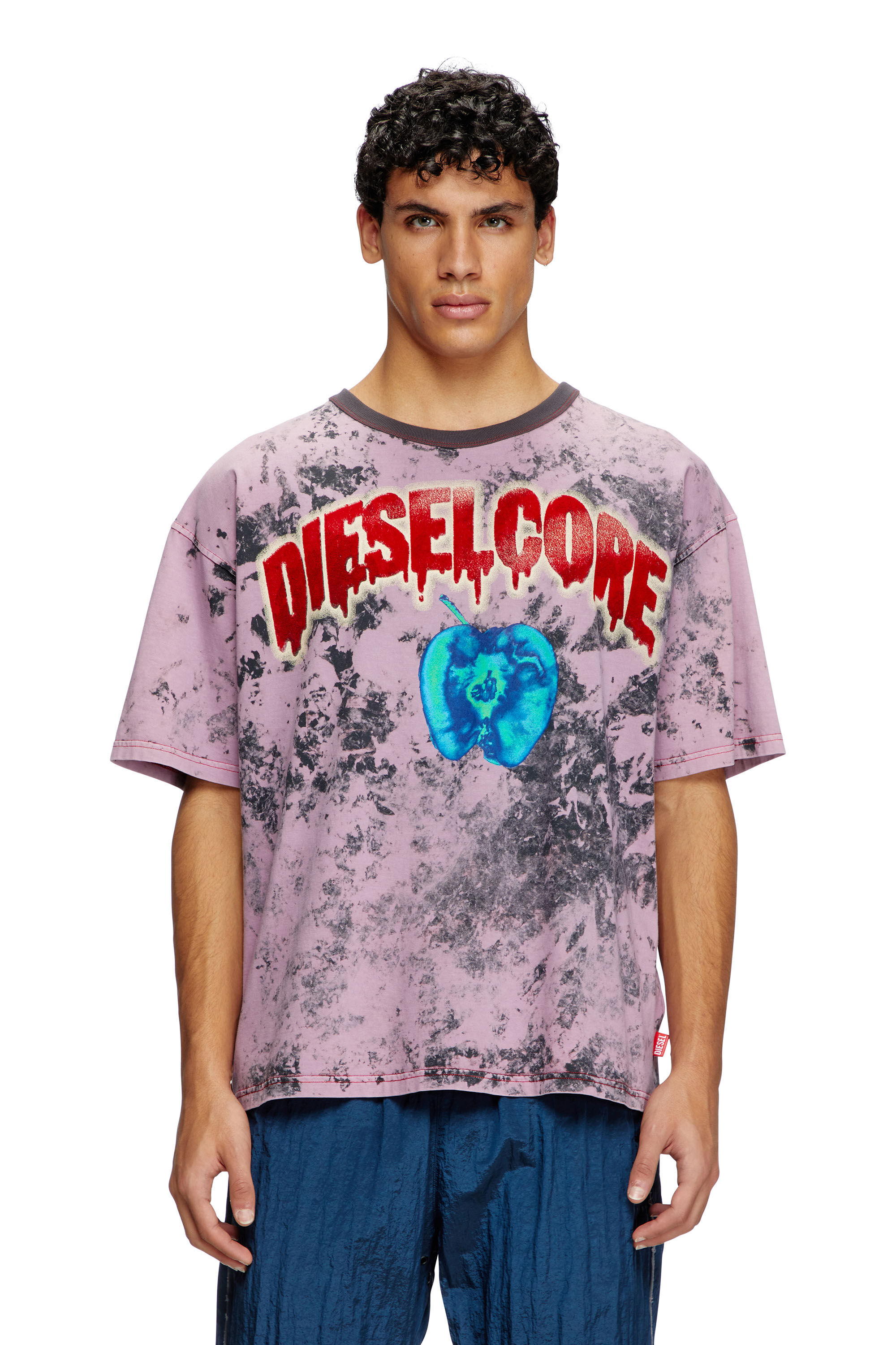 Men's T-shirt with Diesel Core logo | Pink | Diesel