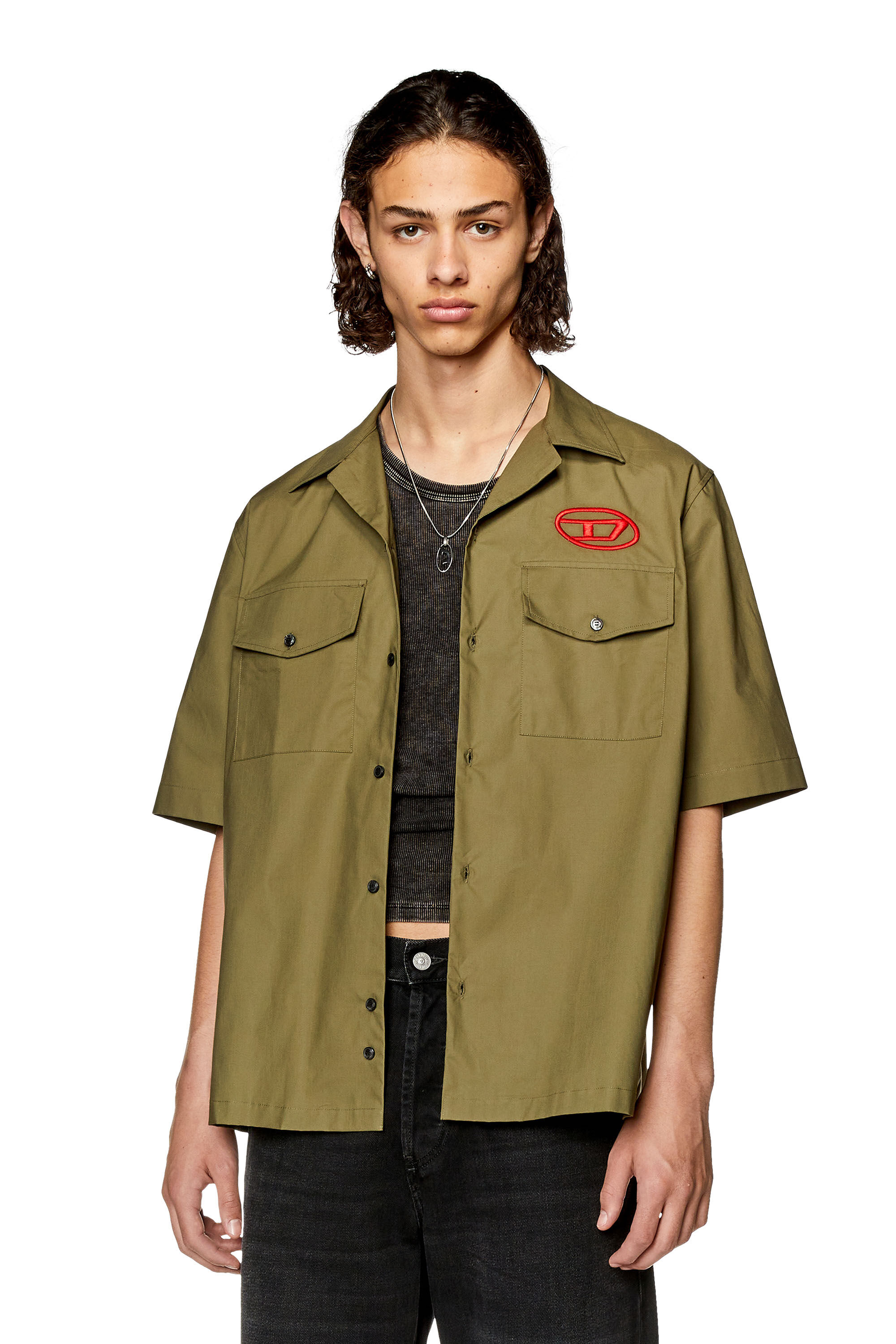 DIESEL 半袖シャツ s-mac-22-b-0pcal 楽天市場】DIESEL ディーゼル 半袖 シャツ S-MAC-22-B CAMICIA