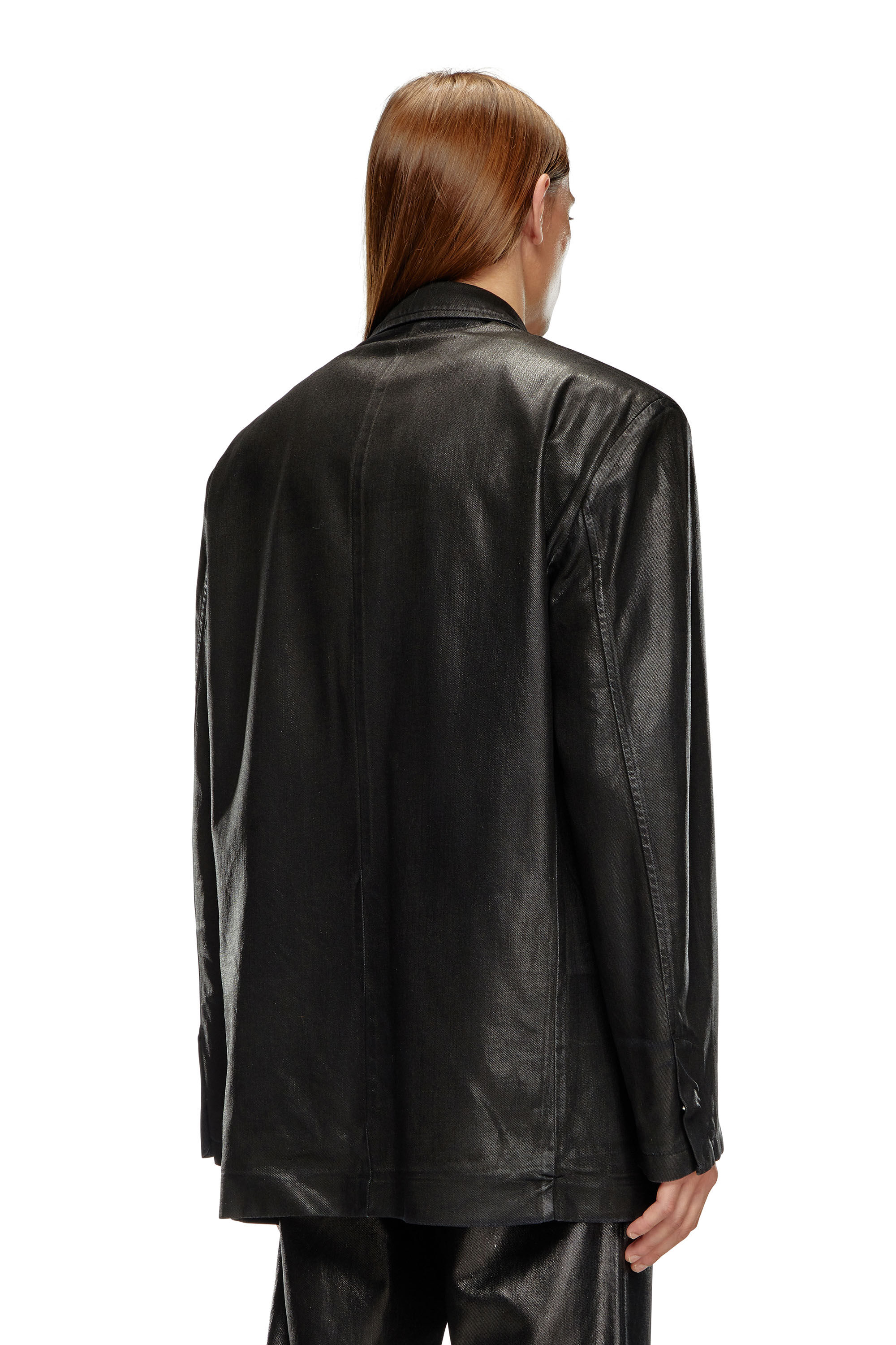 Diesel - D-BLA, Blazer en denim de sastrería recubierto Unisex in Negro - 5