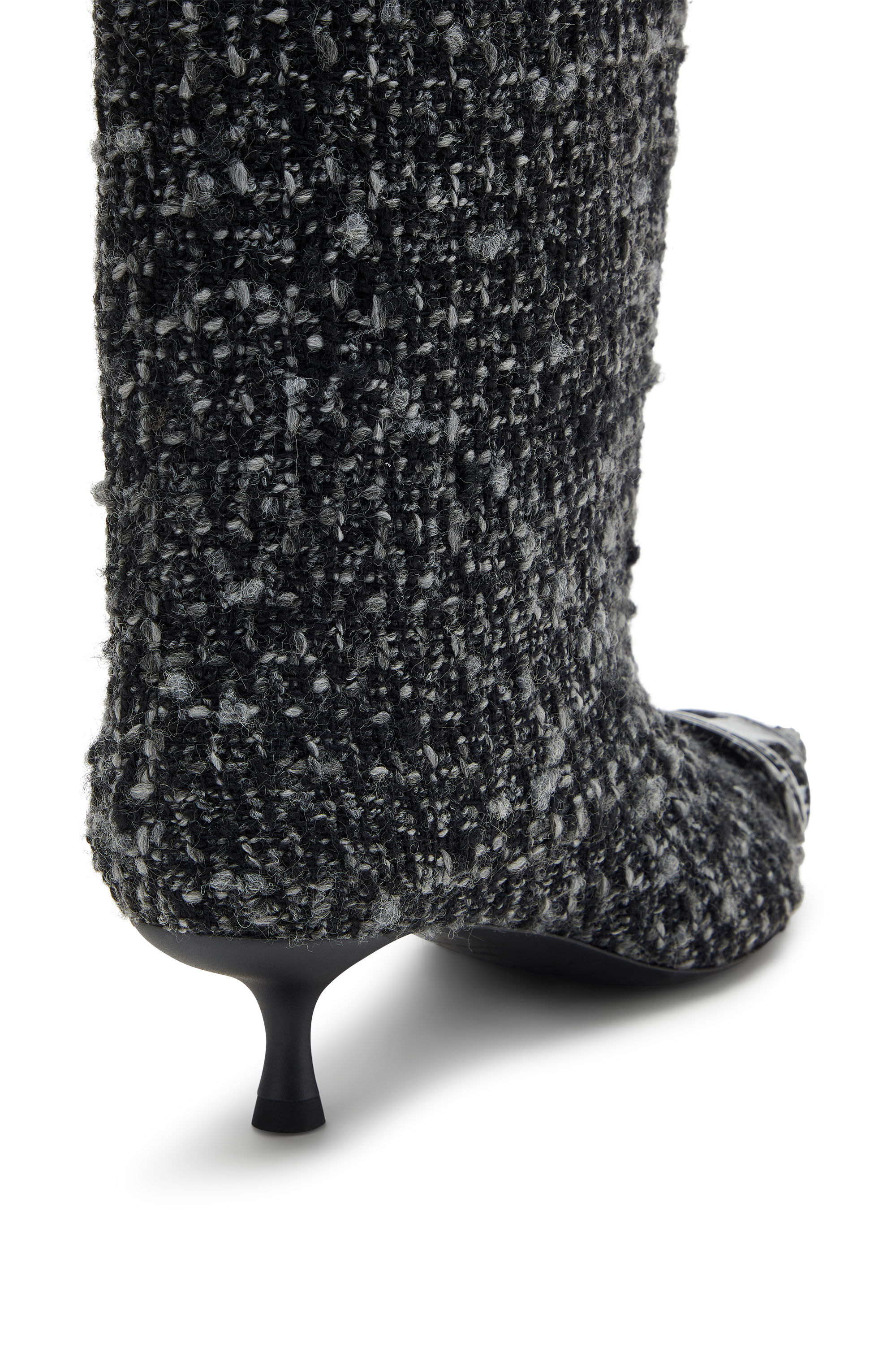 Diesel - D-VENUS 40 KB TUBE, Botas hasta la rodilla de bouclé Mujer in Negro - 4