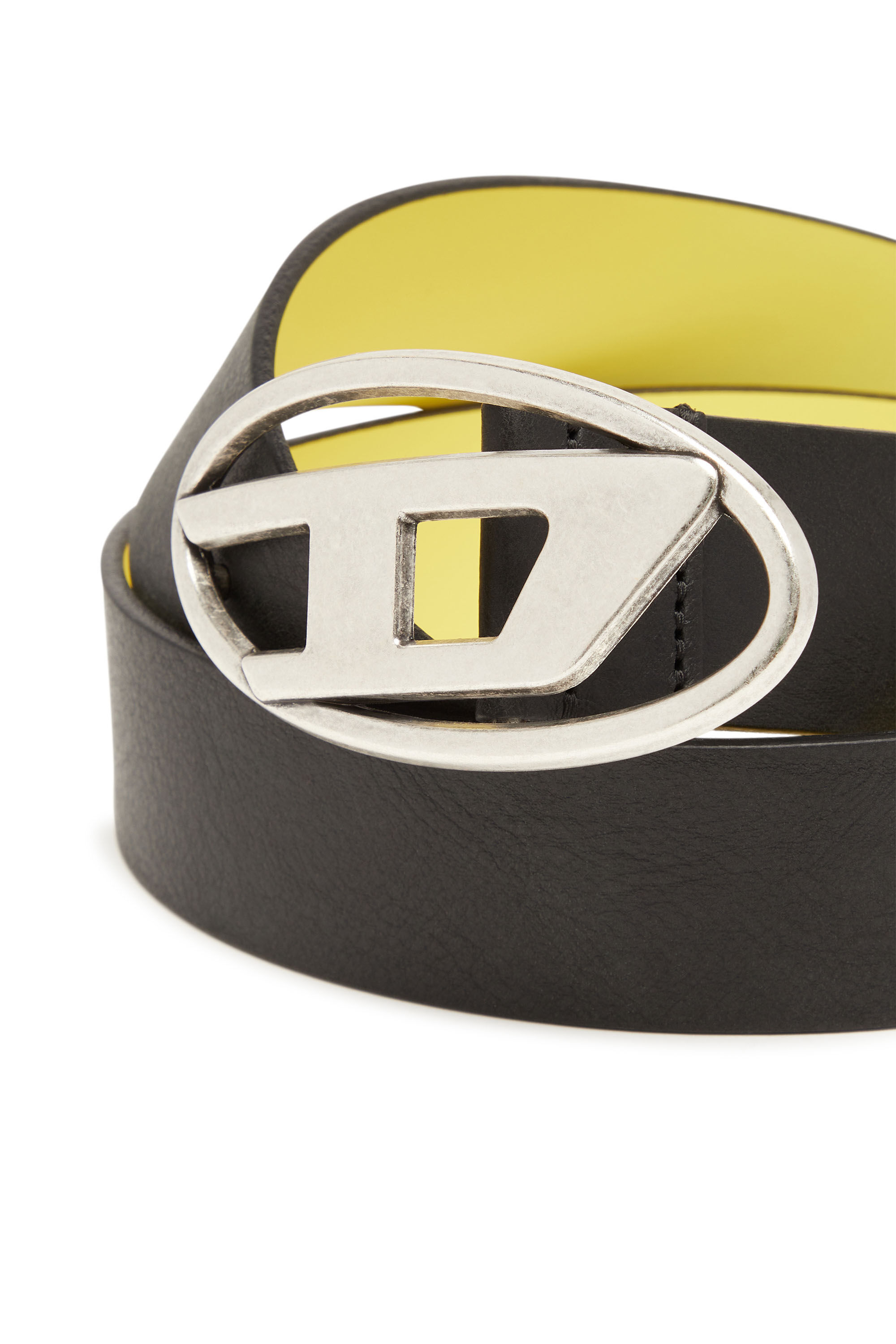 Diesel - B-1DR REV, Cinturón de cuero reversible con hebilla con el logotipo D Hombre in Multicolor - 3