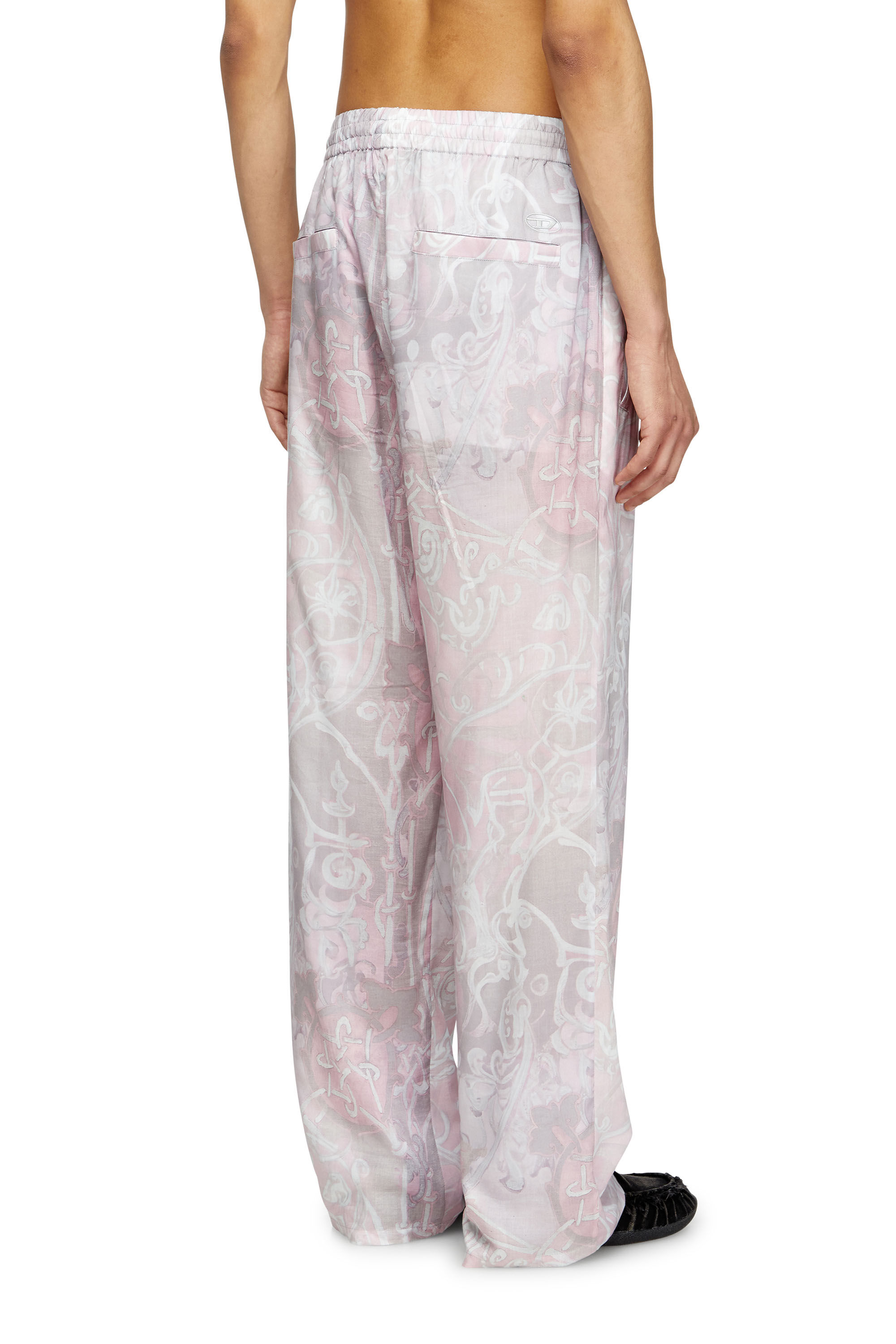 Women's Track pants with medieval print | Pink | Diesel