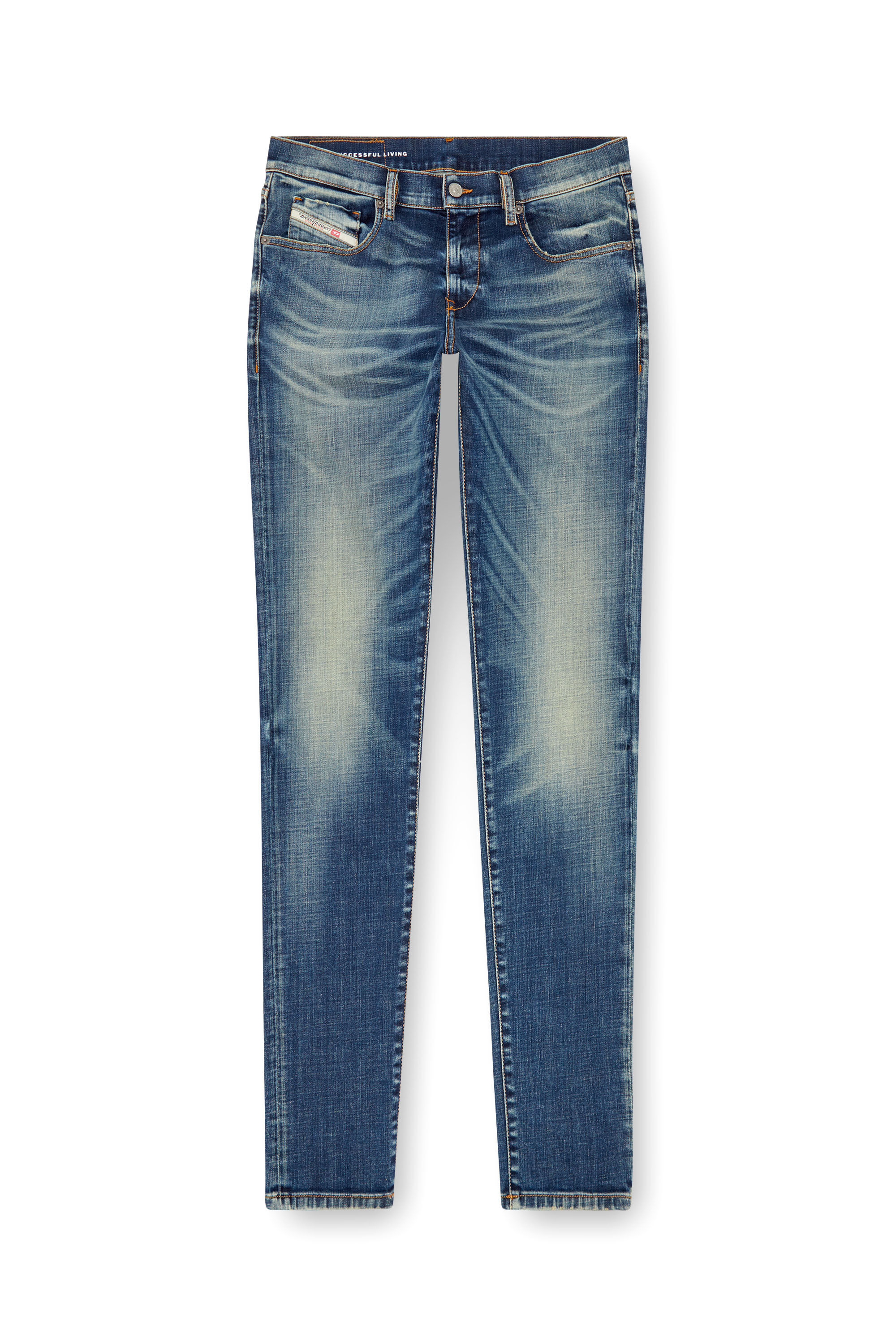 Diesel - Hombre Slim Jeans 2019 D-Strukt 09J50, Azul medio - Image 2