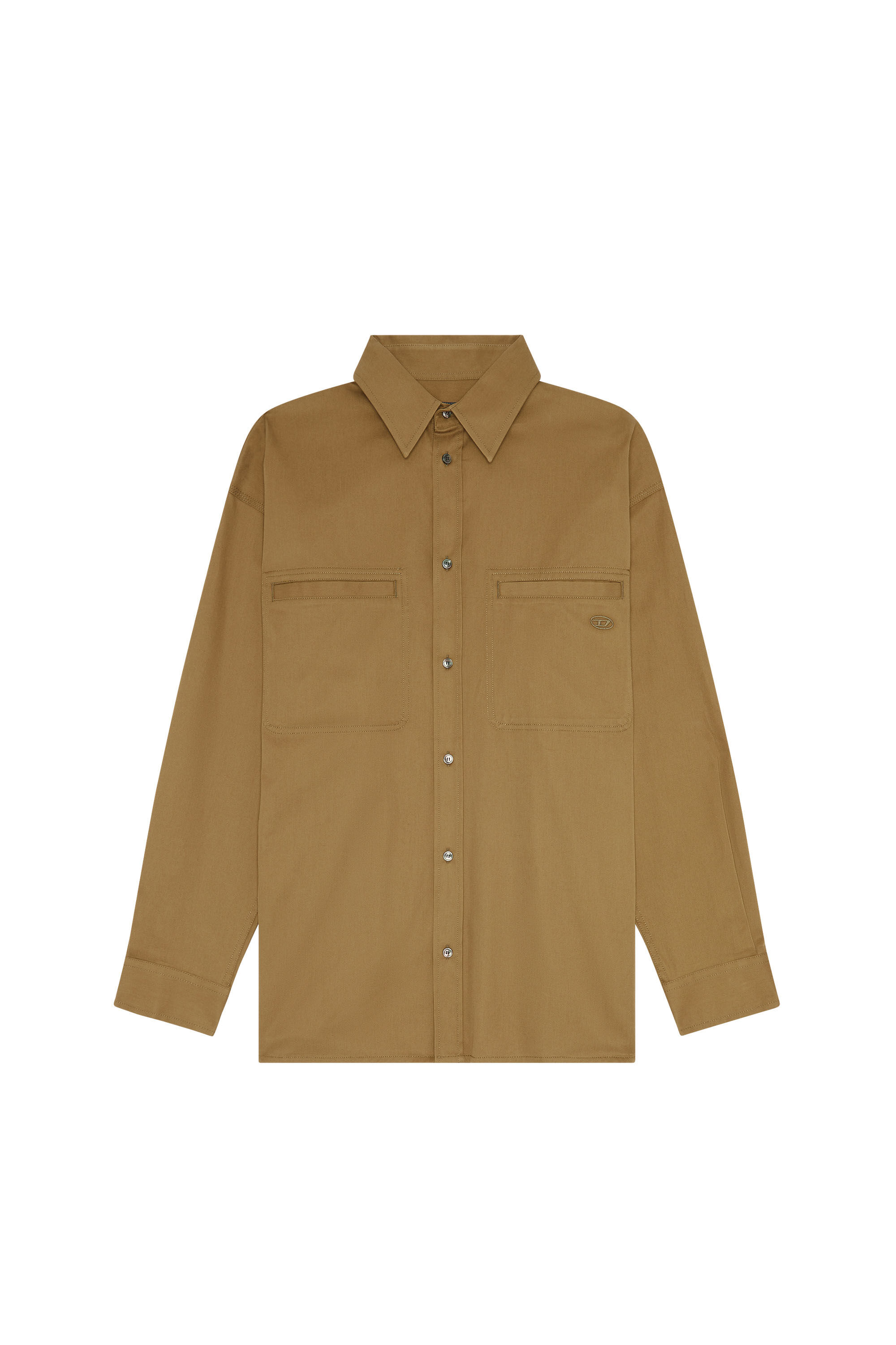 S-DEWNY Man: Oversized shirt with logo embroidery | Diesel