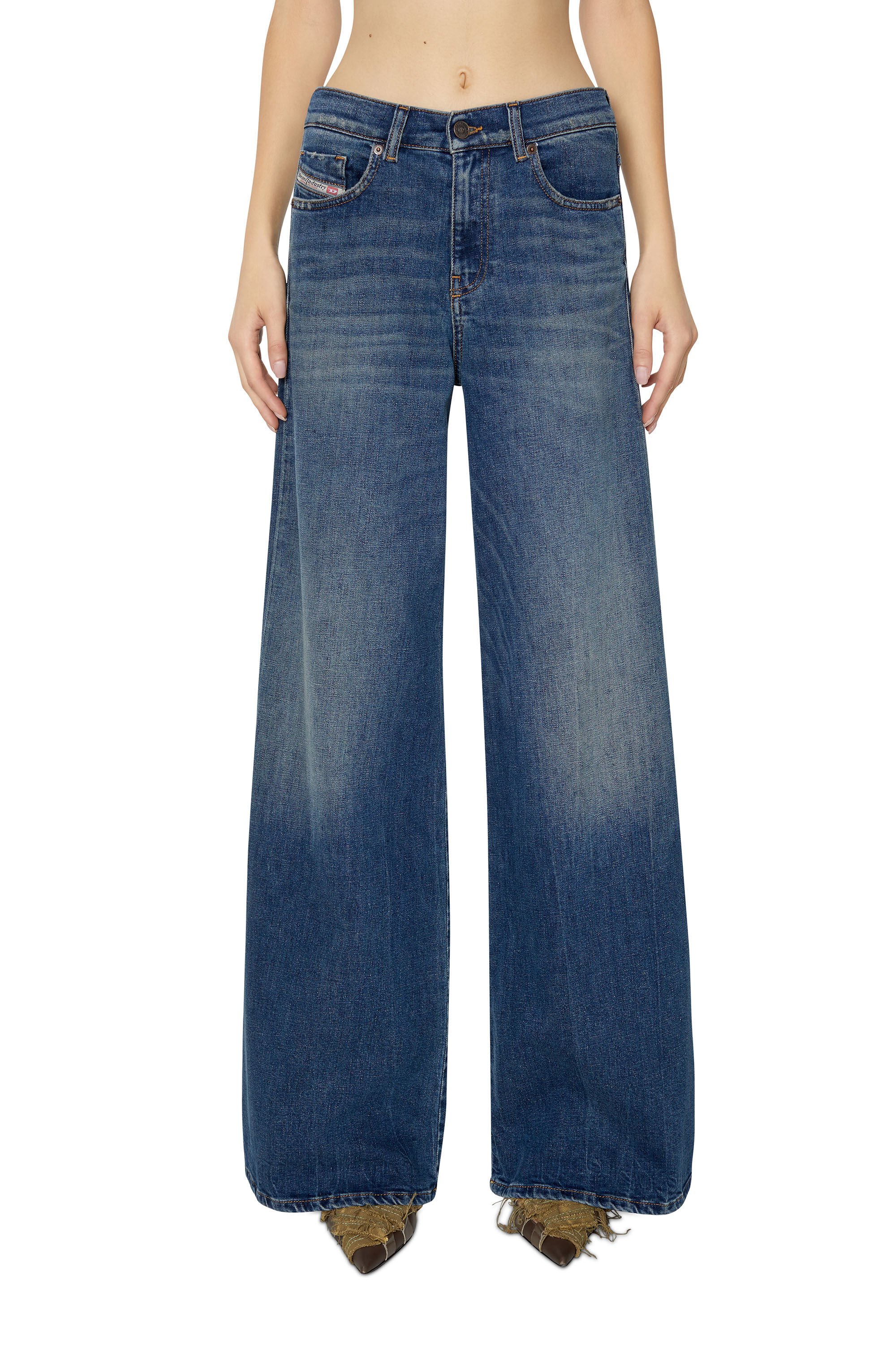 Diesel - 1978 09E66 Bootcut and Flare Jeans, Dark Blue - Image 3