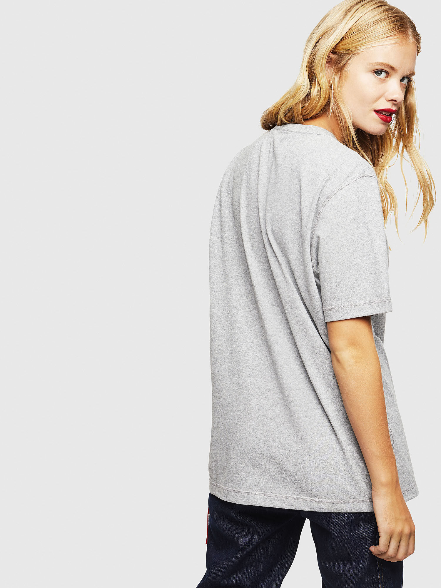 CC T JUST COLA Recycled fabric grey T Shirt Diesel x Coca Cola