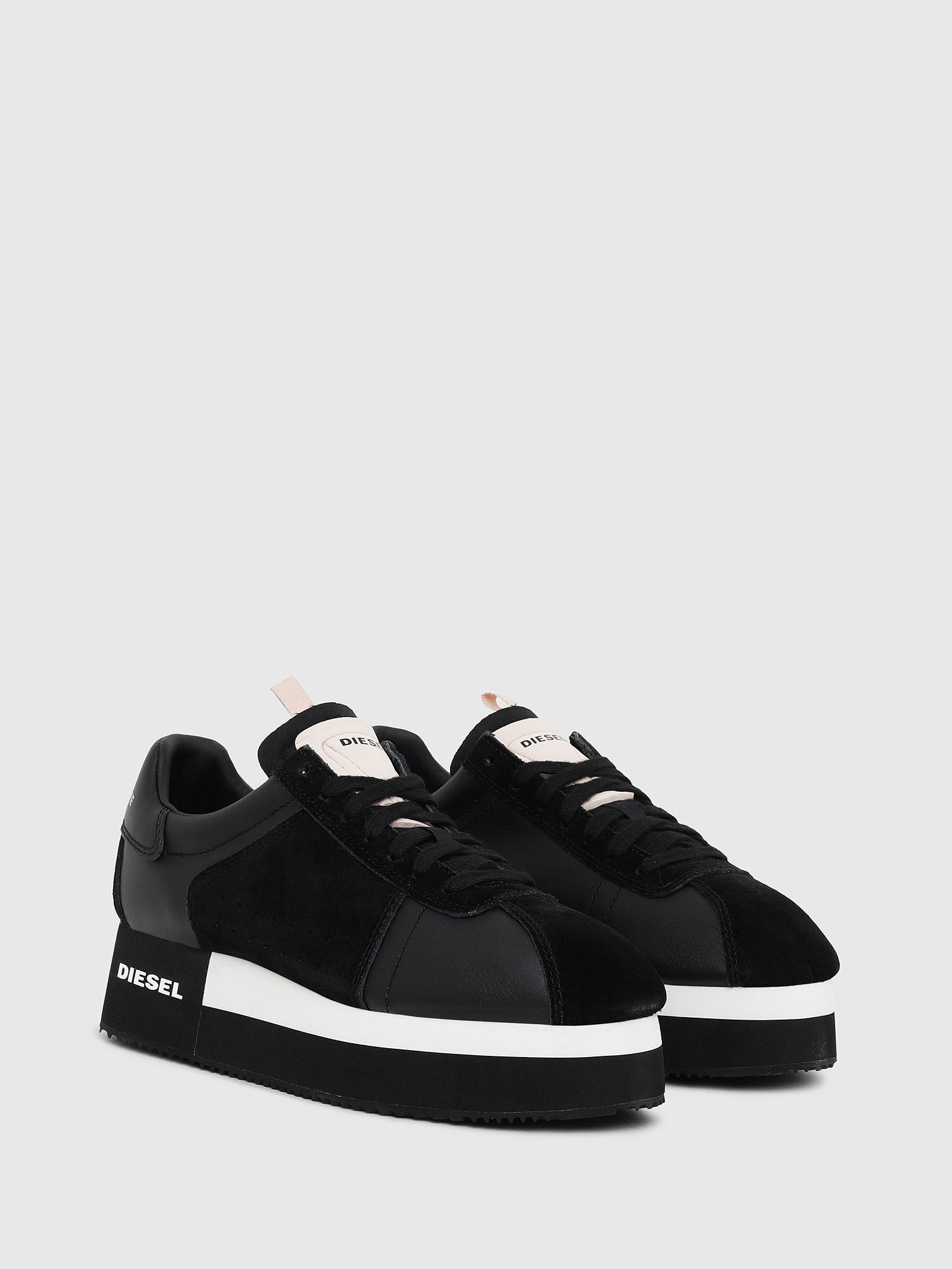 S PYAVE WEDGE Women Wedge sneakers in leather mix Diesel
