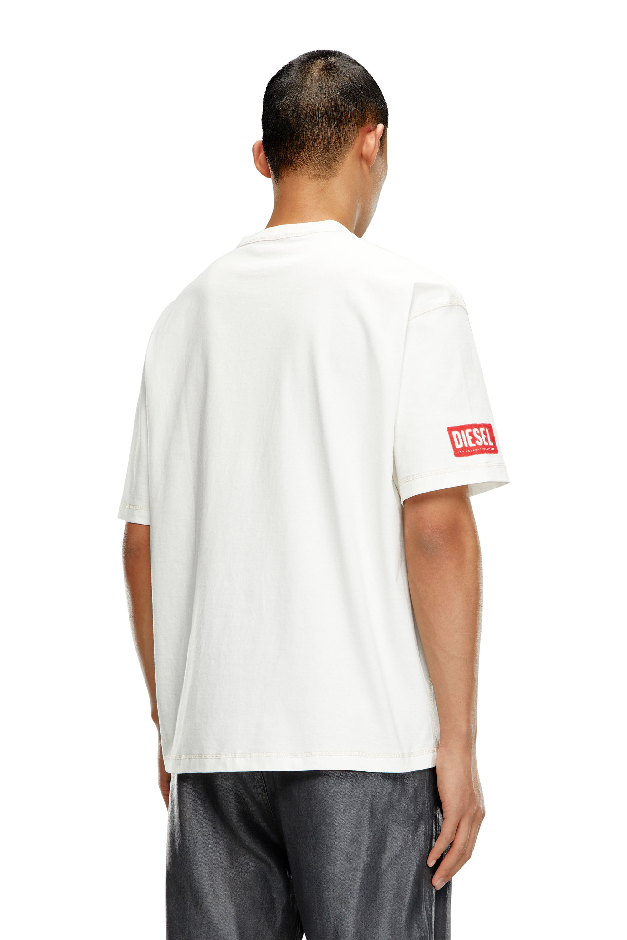 高評価レビュー print airbrush with T-shirt graphic Men's | Diesel | White トップス