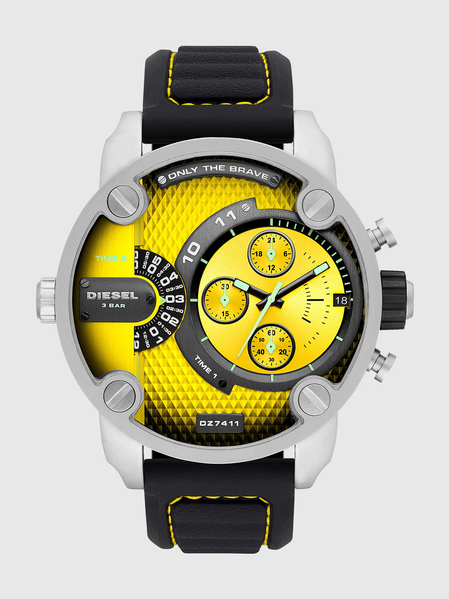 DZ7411 Man: Silicon watch with yellow dial, 52 mm | Diesel