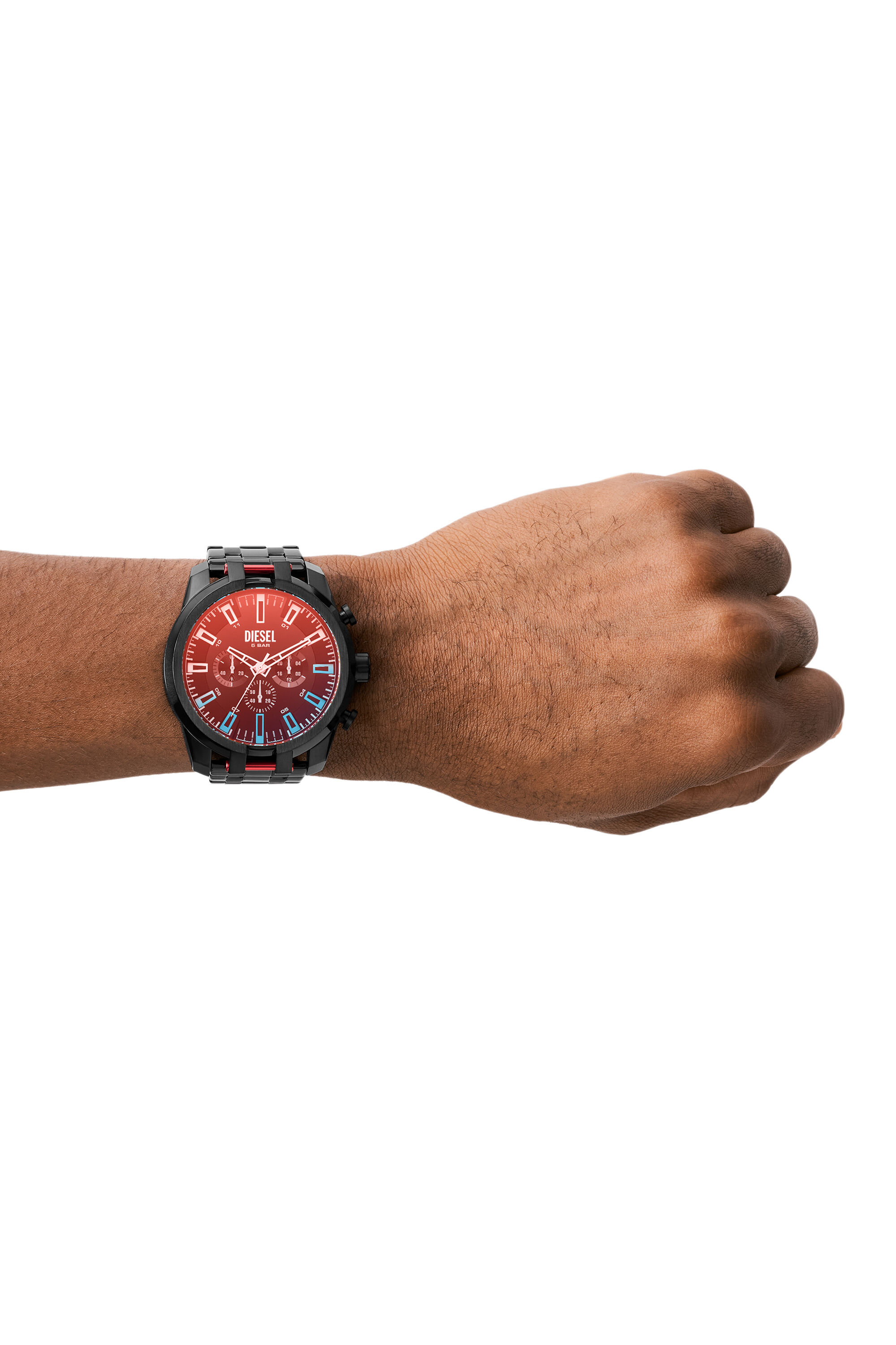 DZ4589 Man Split chronograph black Stainless steel watch Diesel
