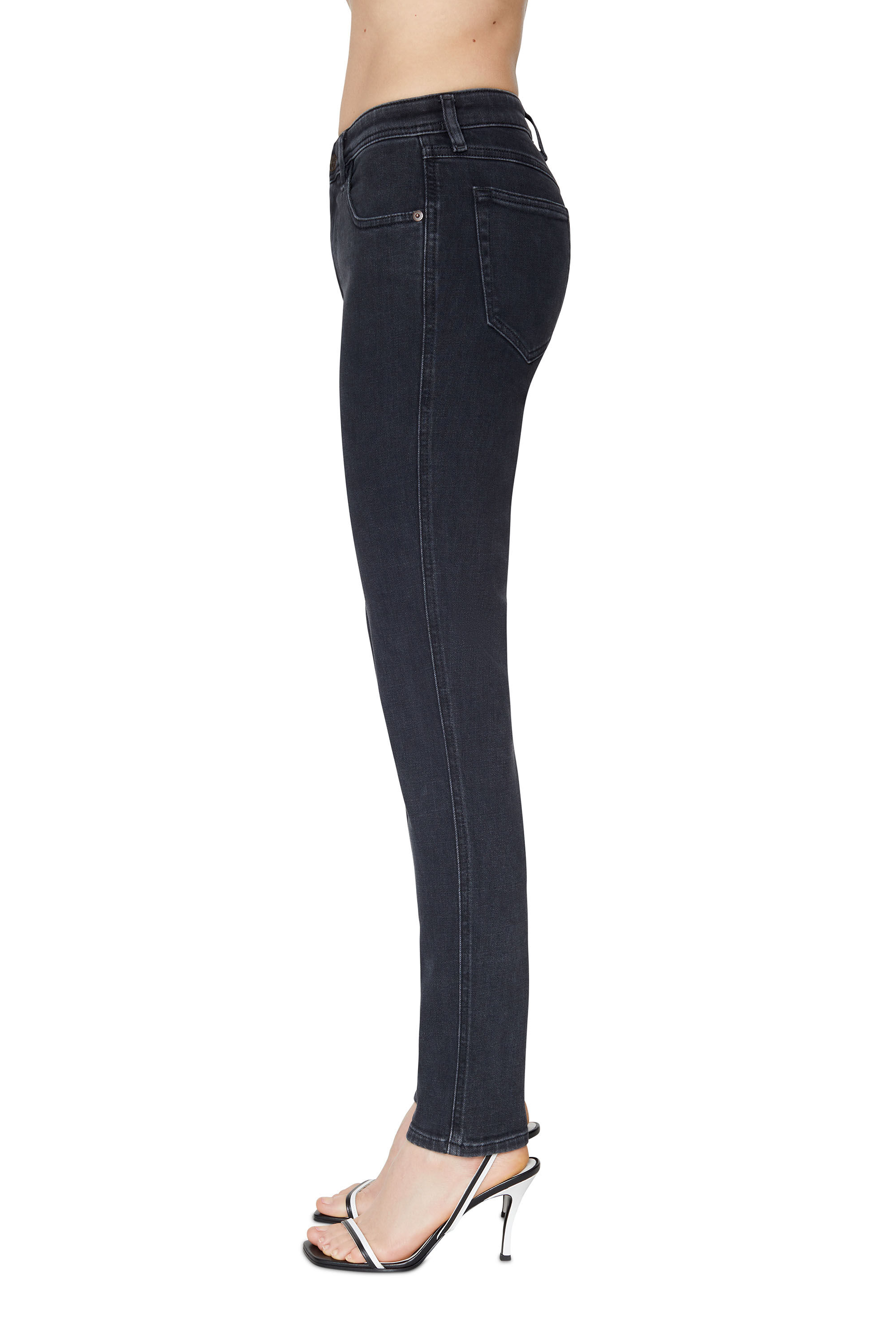 Diesel - 2015 BABHILA Z870G Skinny Jeans, Black/Dark grey - Image 6