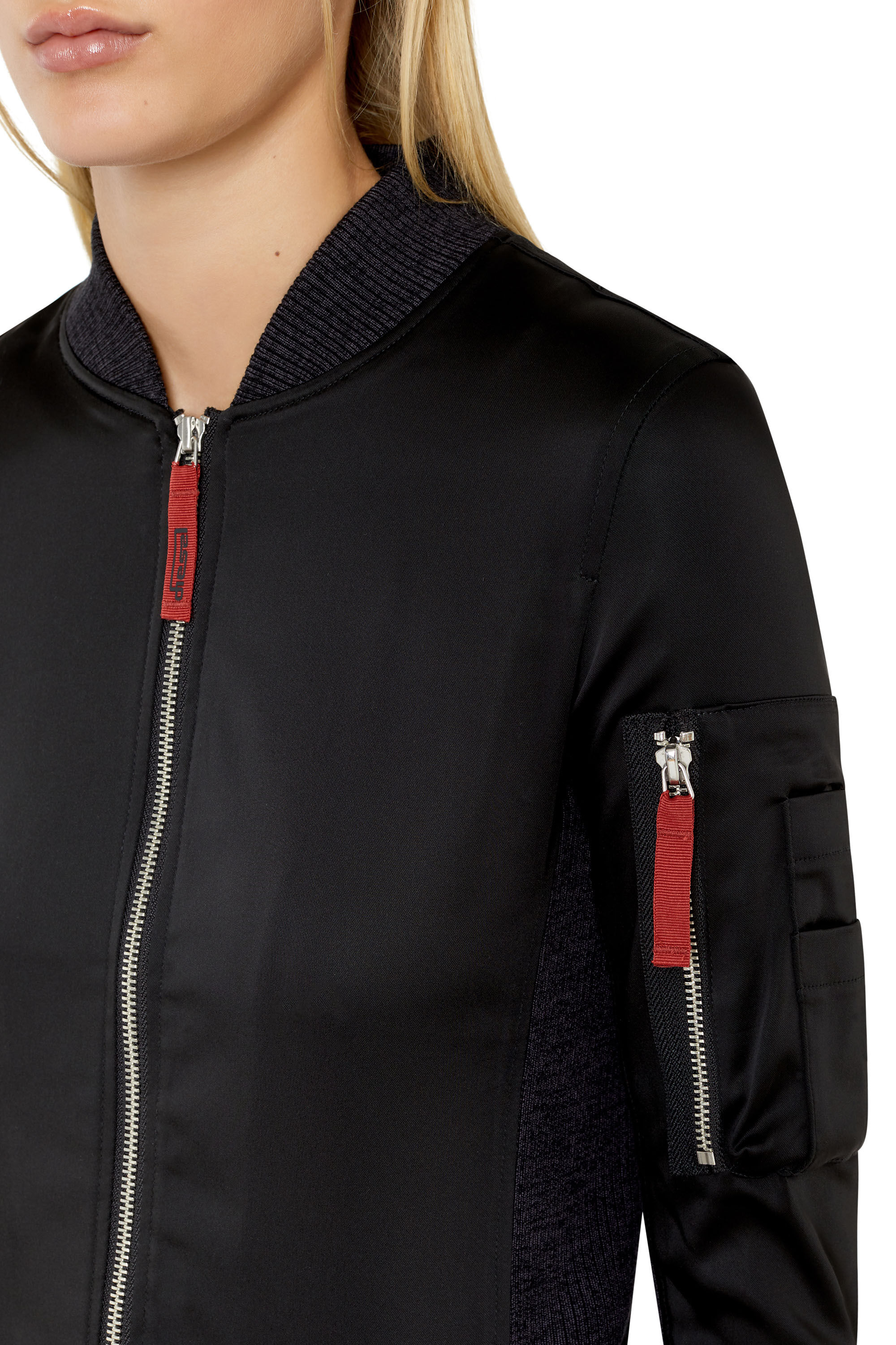 T-OPUNTIA Woman: Bomber jacket in super-stretch satin | Diesel