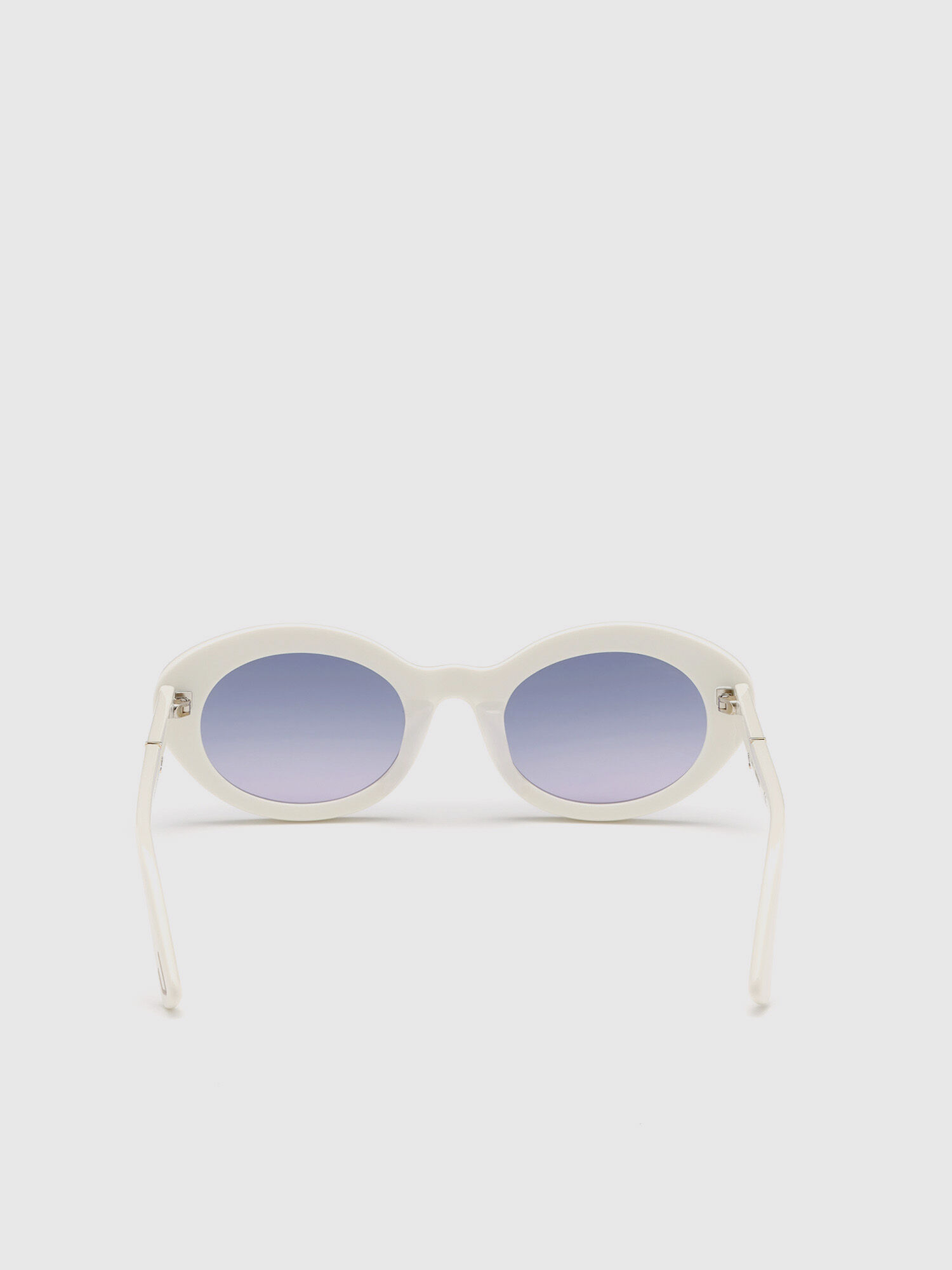 Diesel - DL0281, Woman's Oval shape sunglasses in acetate in White - 5