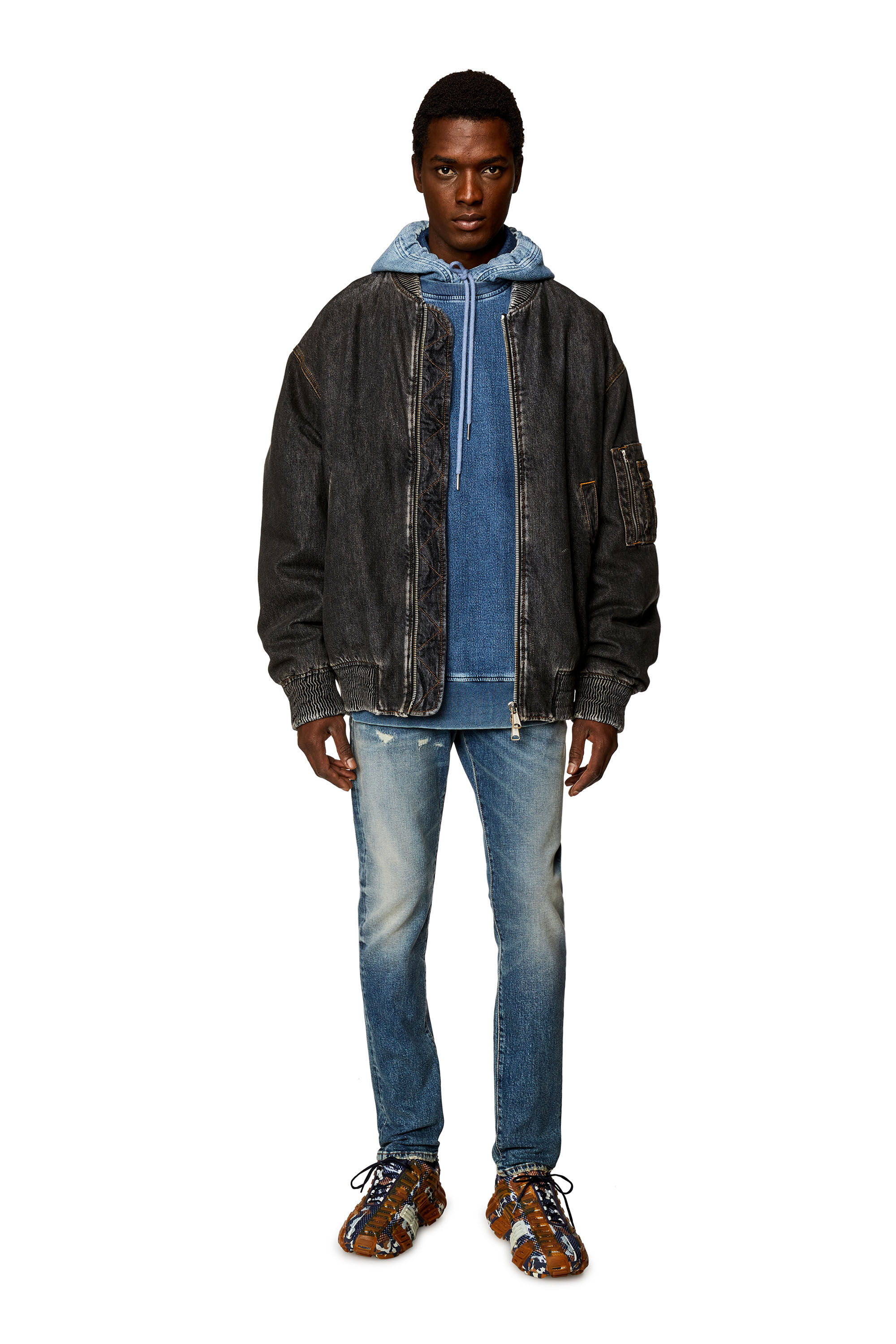 Diesel - Man's Slim Jeans 2019 D-Strukt E07L1, Medium blue - 1