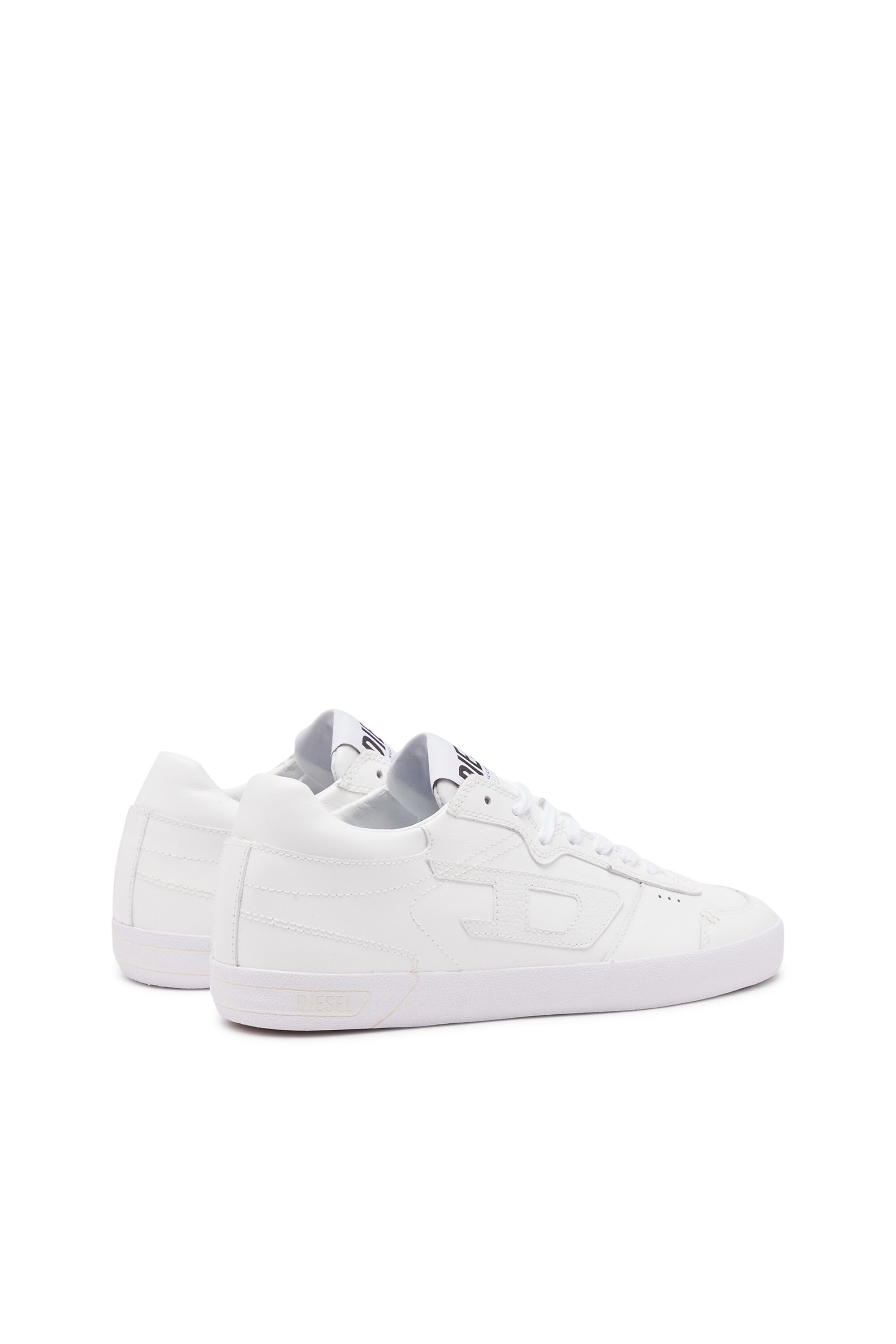 Diesel - S-LEROJI LOW, S-Leroji Low-Deportivas bajas de cuero con marca D Hombre in Blanco - 3
