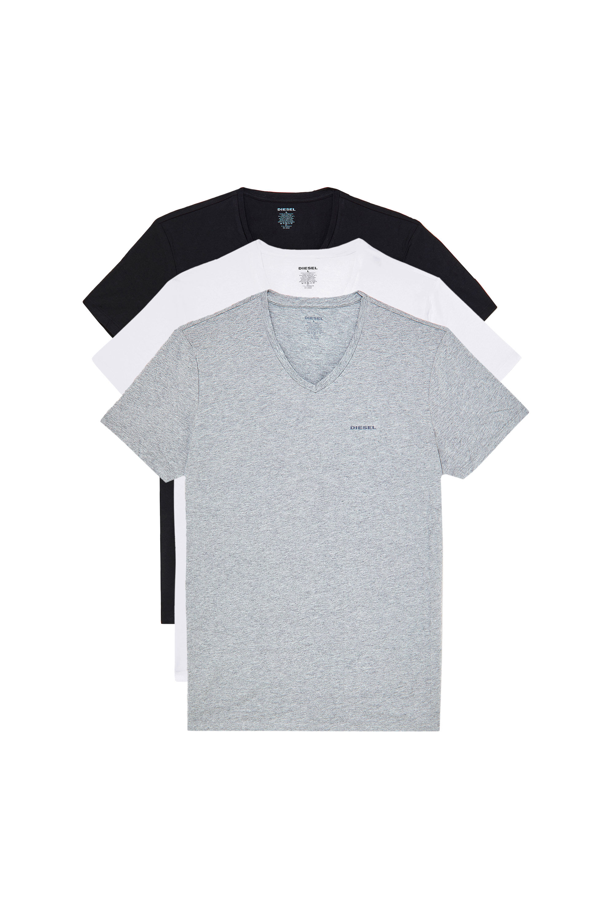 UMTEE JAKE VTHREEPAC Men V neck T Shirt with logo Diesel