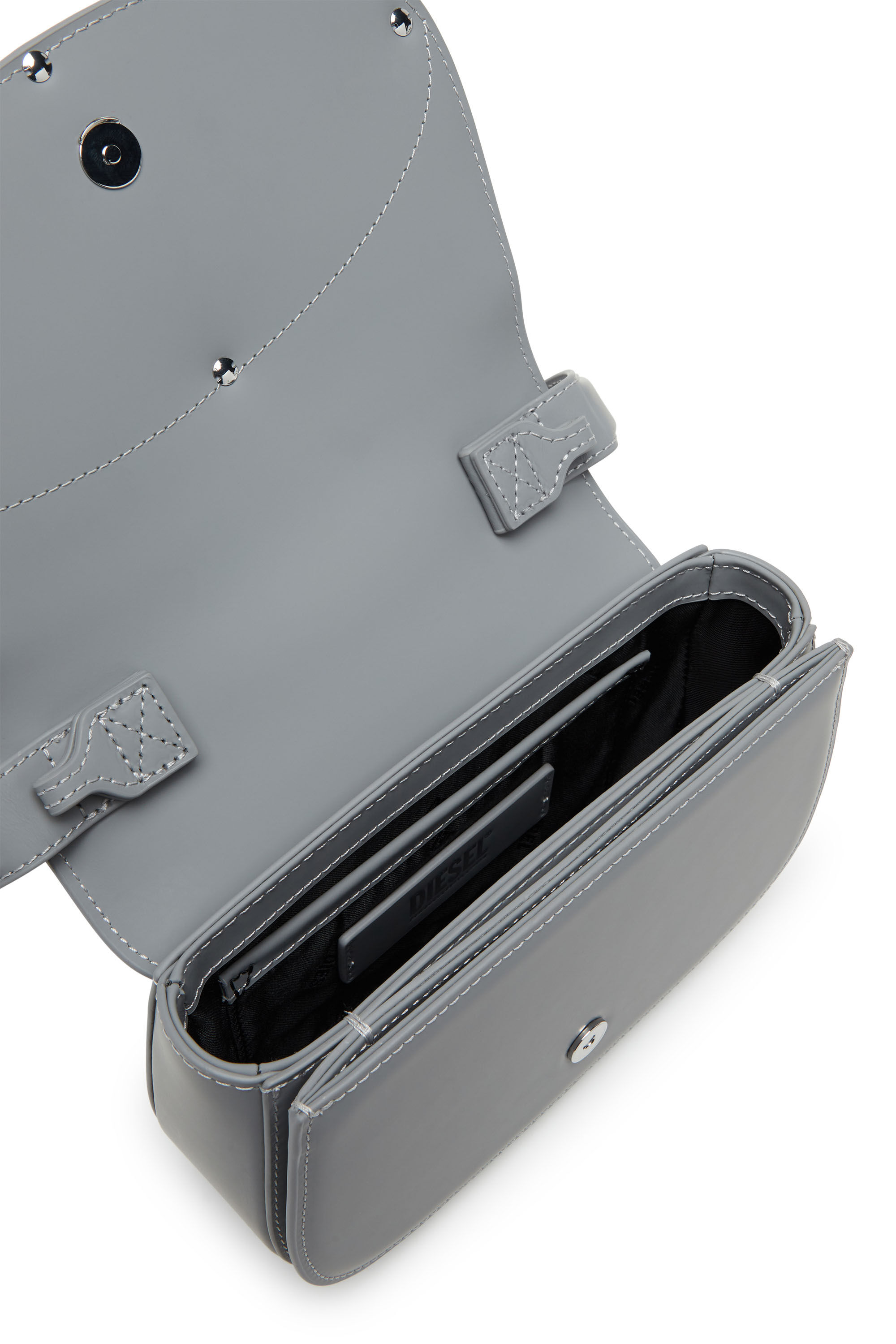 Women's 1DR-Iconic shoulder bag in matte leather | Grey | Diesel
