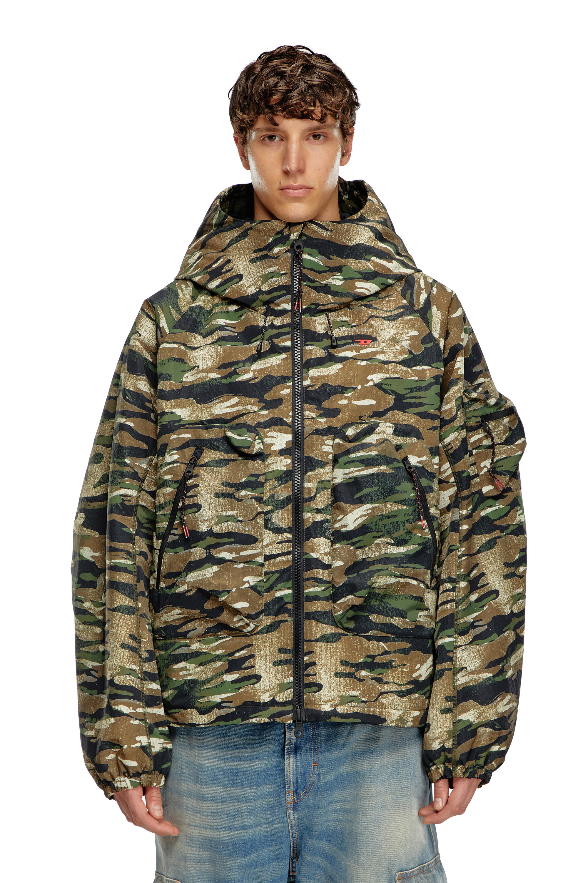 Diesel - AMWT-BERNARD-WT24, Chaqueta con capucha de camuflaje Hombre in Multicolor - 3