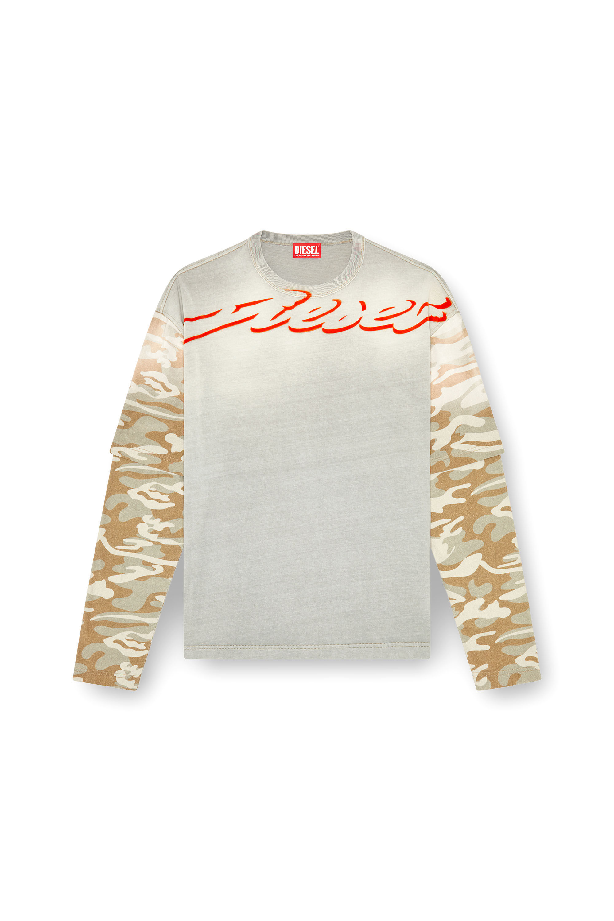 Diesel - T-WESHER-Q2, Top en capas con motivo de camuflaje Hombre in Multicolor - 2