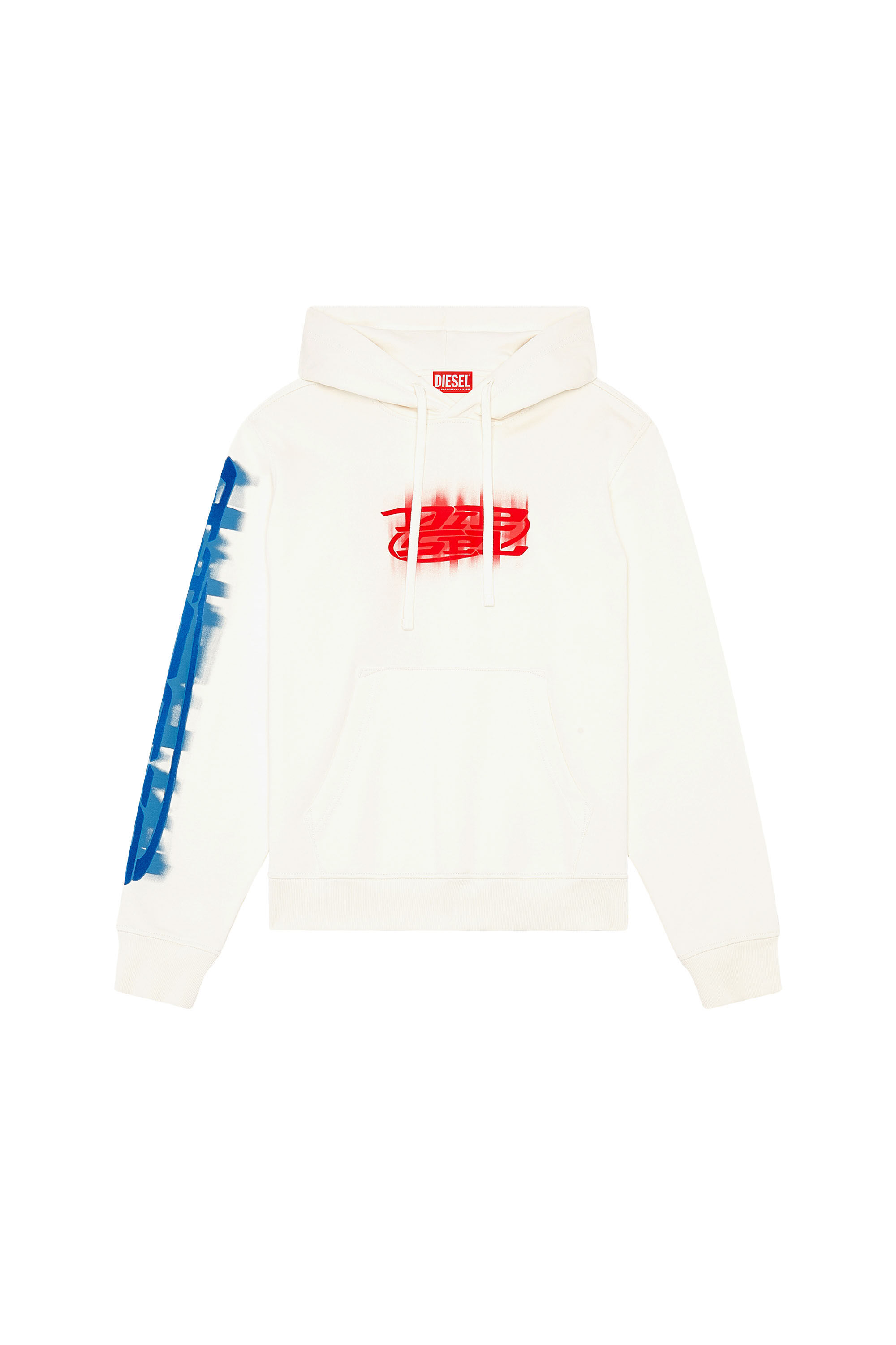 Men s Hoodie with blurry Diesel prints S GINN HOOD N Diesel