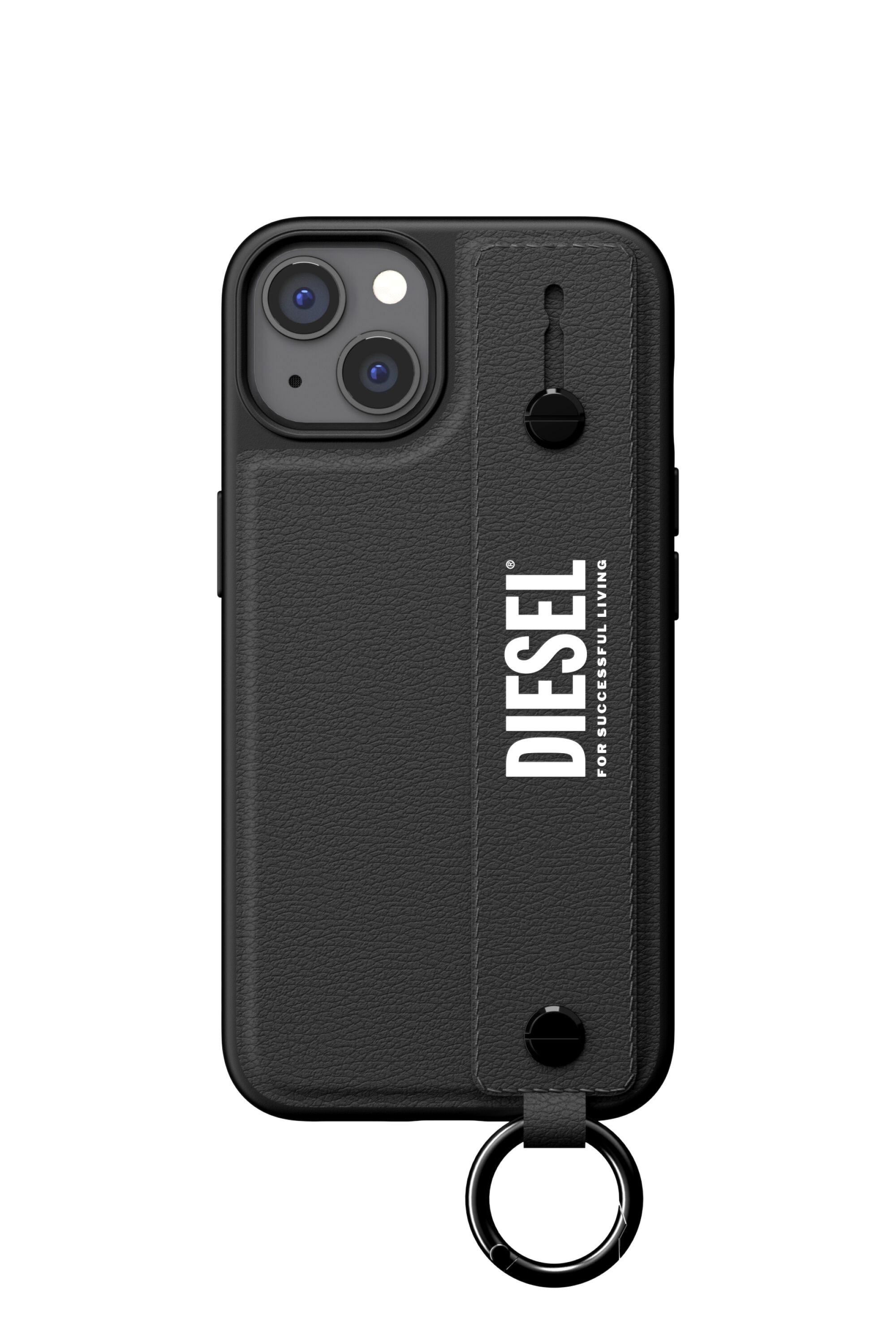 Diesel - 47840 TECH CHAIN, Funda con banda de agarre por iPhone 13 Unisex in Negro - 2