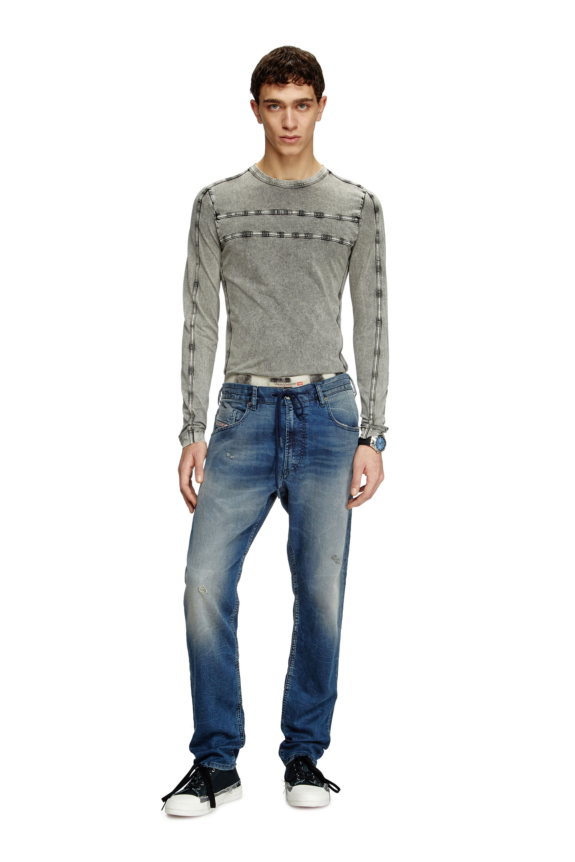 Diesel - Regular 2030 D-Krooley Joggjeans® 068PI Hombre, Azul medio - 1
