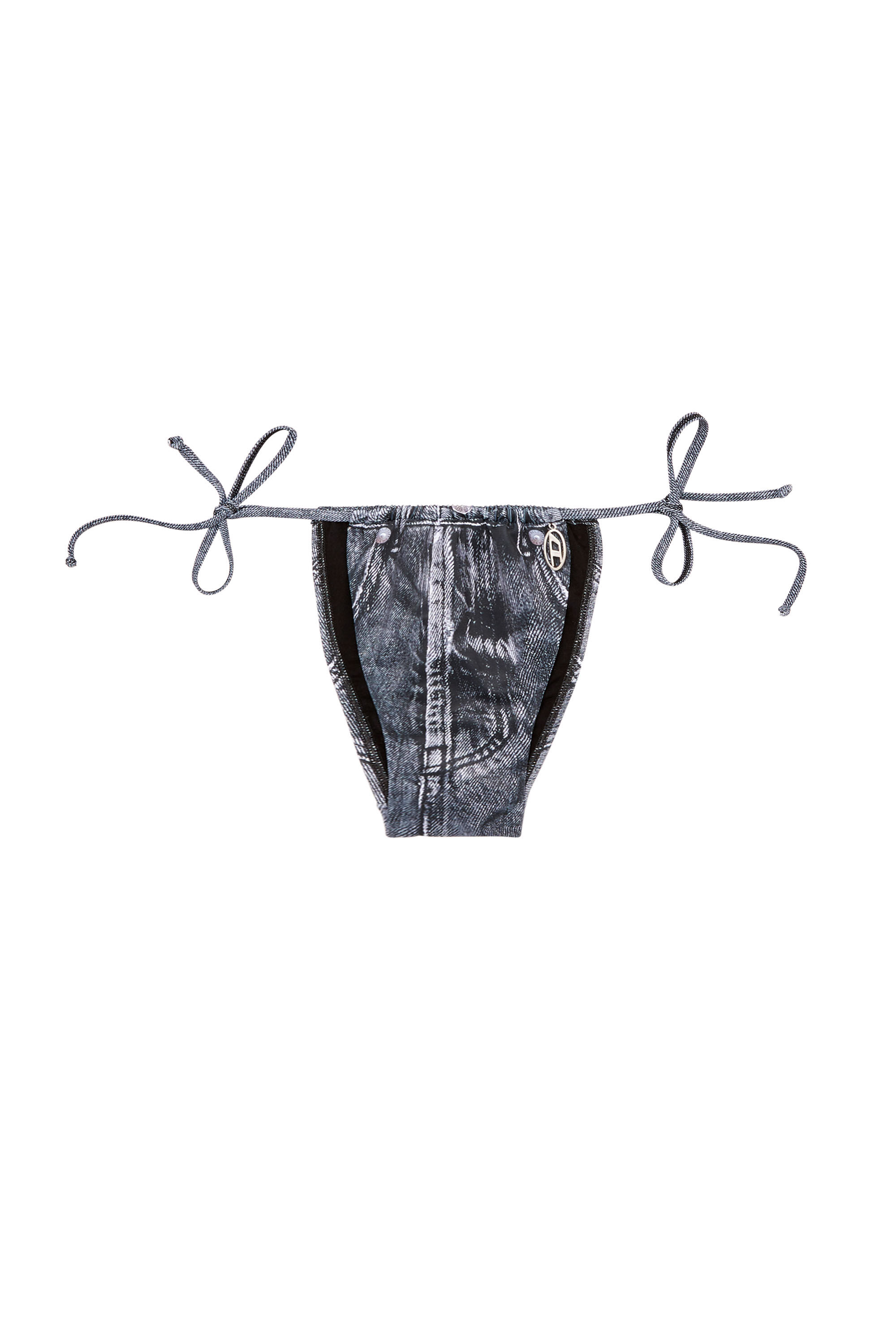 Diesel - JODIE-DNM, Braguitas de bikini con trampantojo de denim Mujer in Azul marino - 4