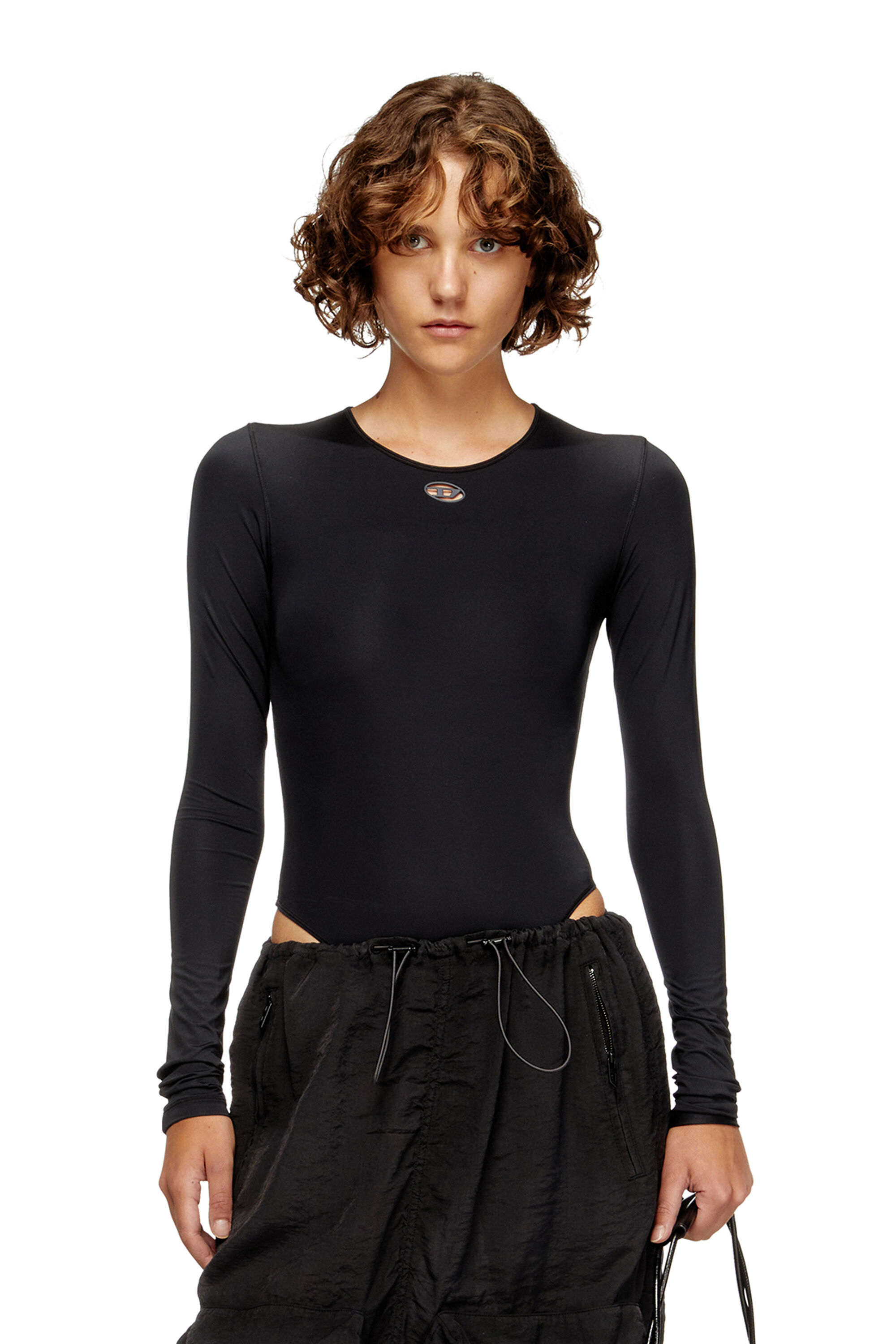 Diesel - ANGELINA-UTLT, Woman's Stretch Nylon bodysuit in Black - 4