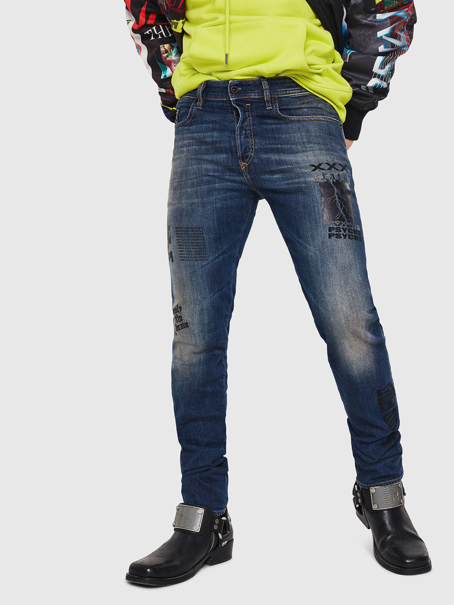 BUSTER-P 087AW Men: Tapered Dark blue Jeans | Diesel