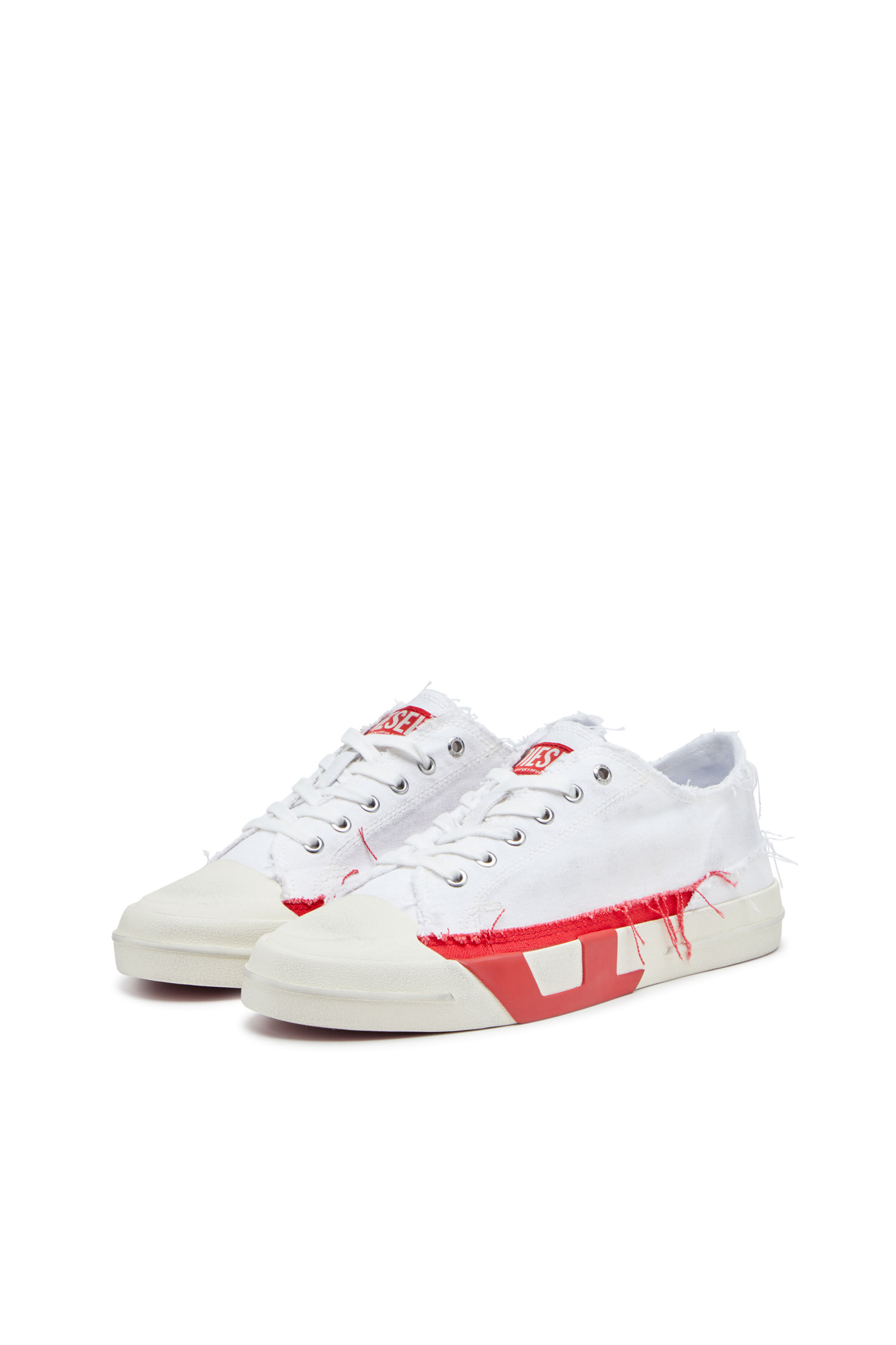Men's S-D-Verse-Dirty-effect canvas sneakers | Multicolor