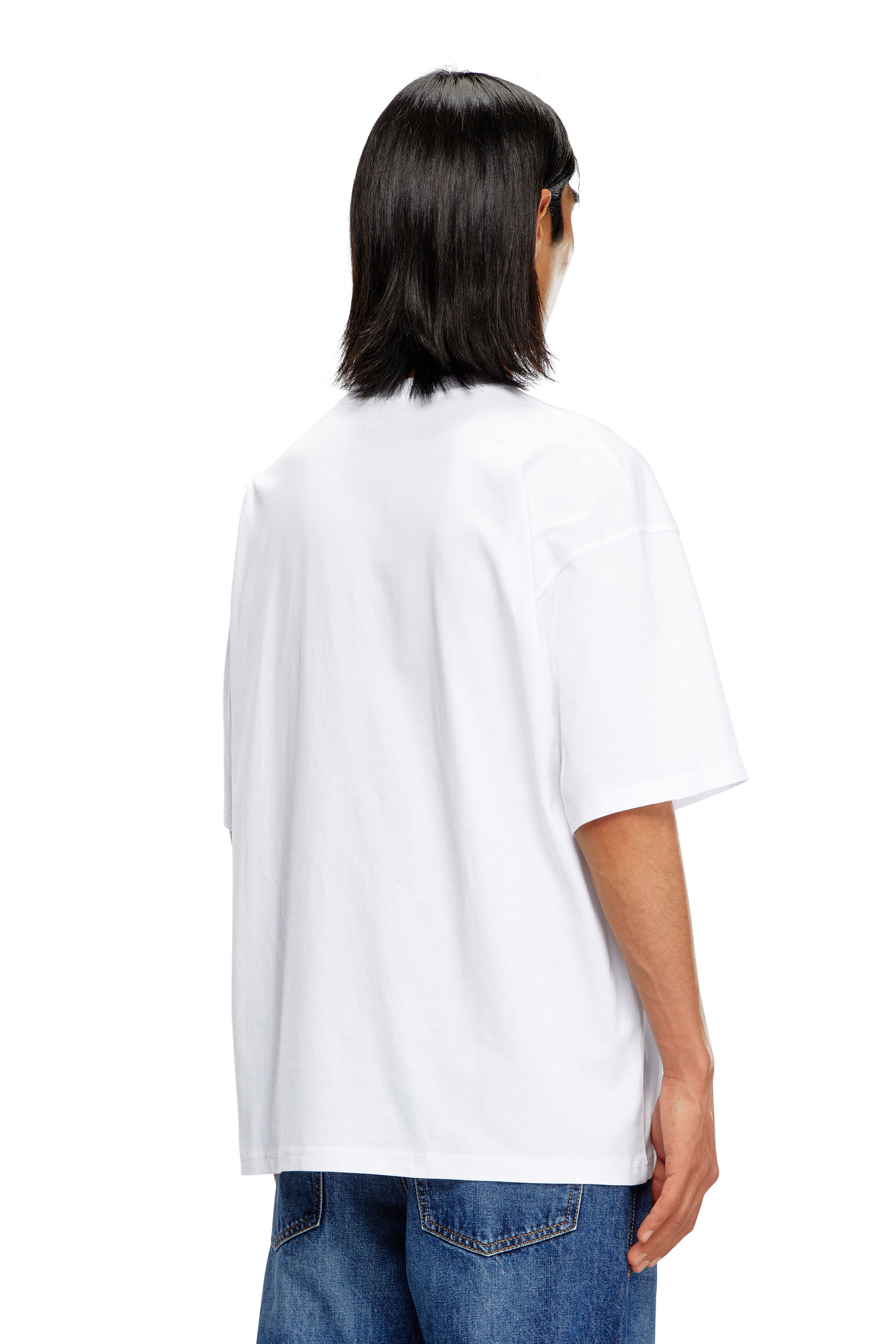Diesel - T-BOXT-D, Unisex Camiseta con parche D bordado in Blanco - Image 4