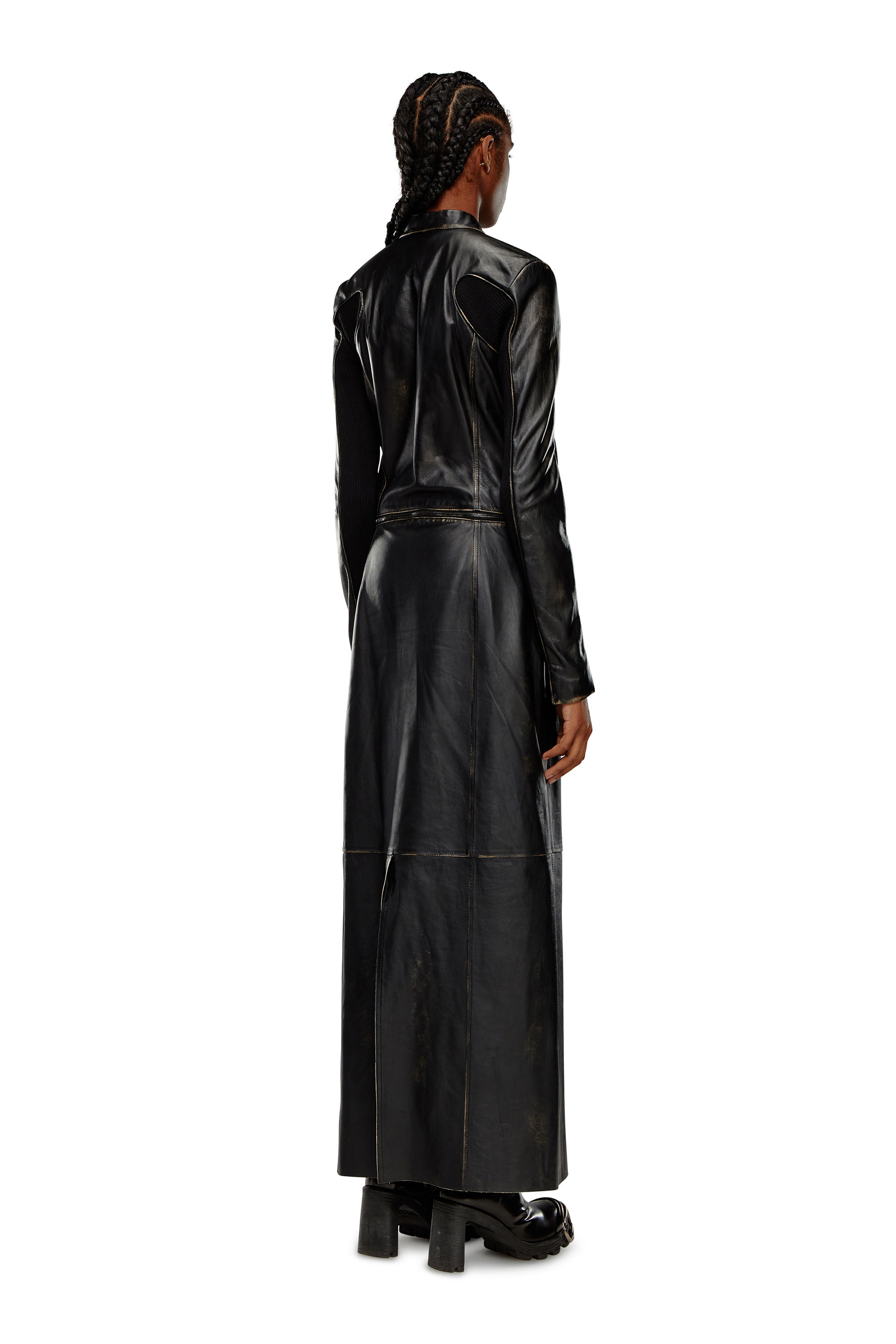 ワンピース DIESEL FW25 Diesel Dresses Black (A06270 0AFAA9XXA) D-ANGIEL Woman: Short dress cut-out D logo | Black | Diesel